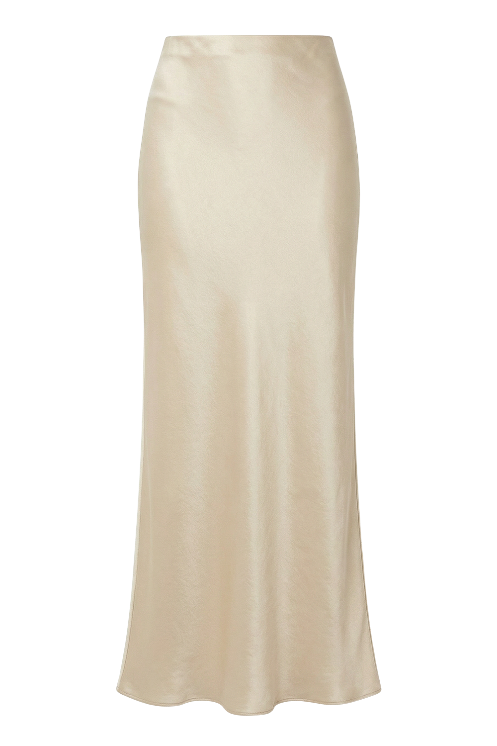 תמונה קידמית של חצאית מקסי סאטן