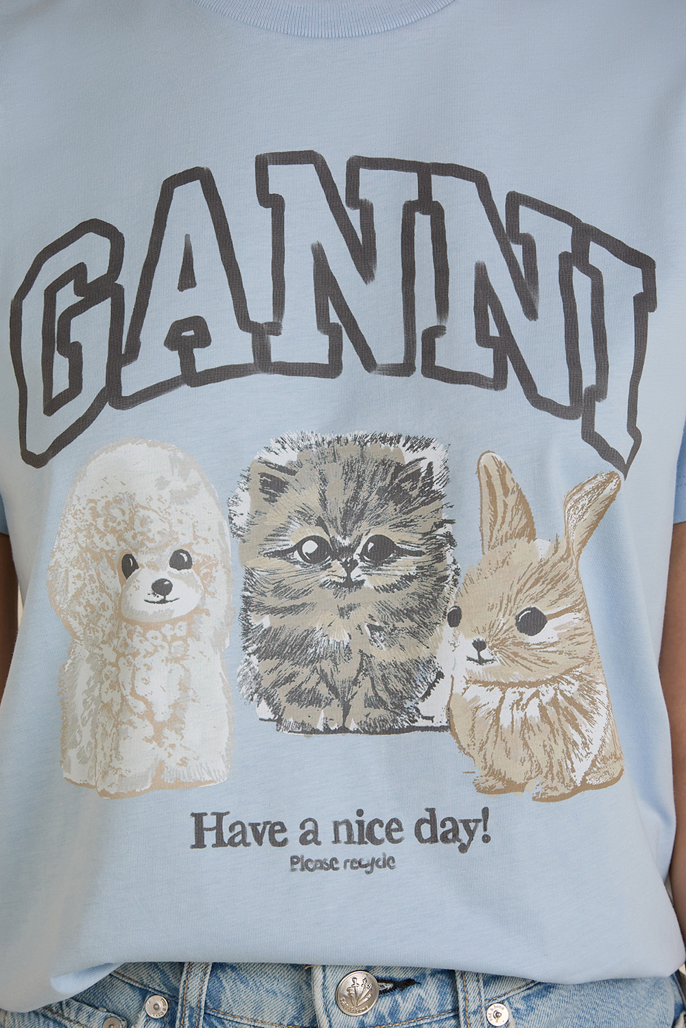 תמונת תקריב דוגמן של חולצת טי