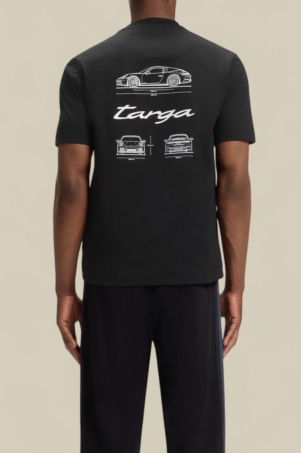 תמונת דוגמן אחורית של חולצת טי פורשה X בוס