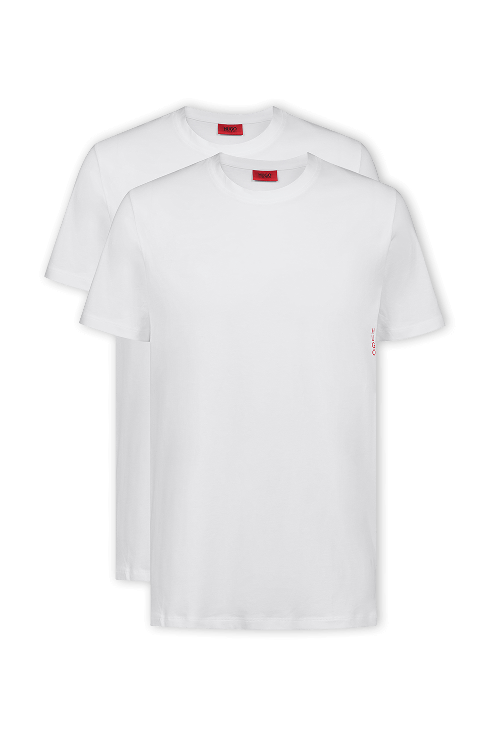 2 Pack Cotton Shirt in White image number null HUGO