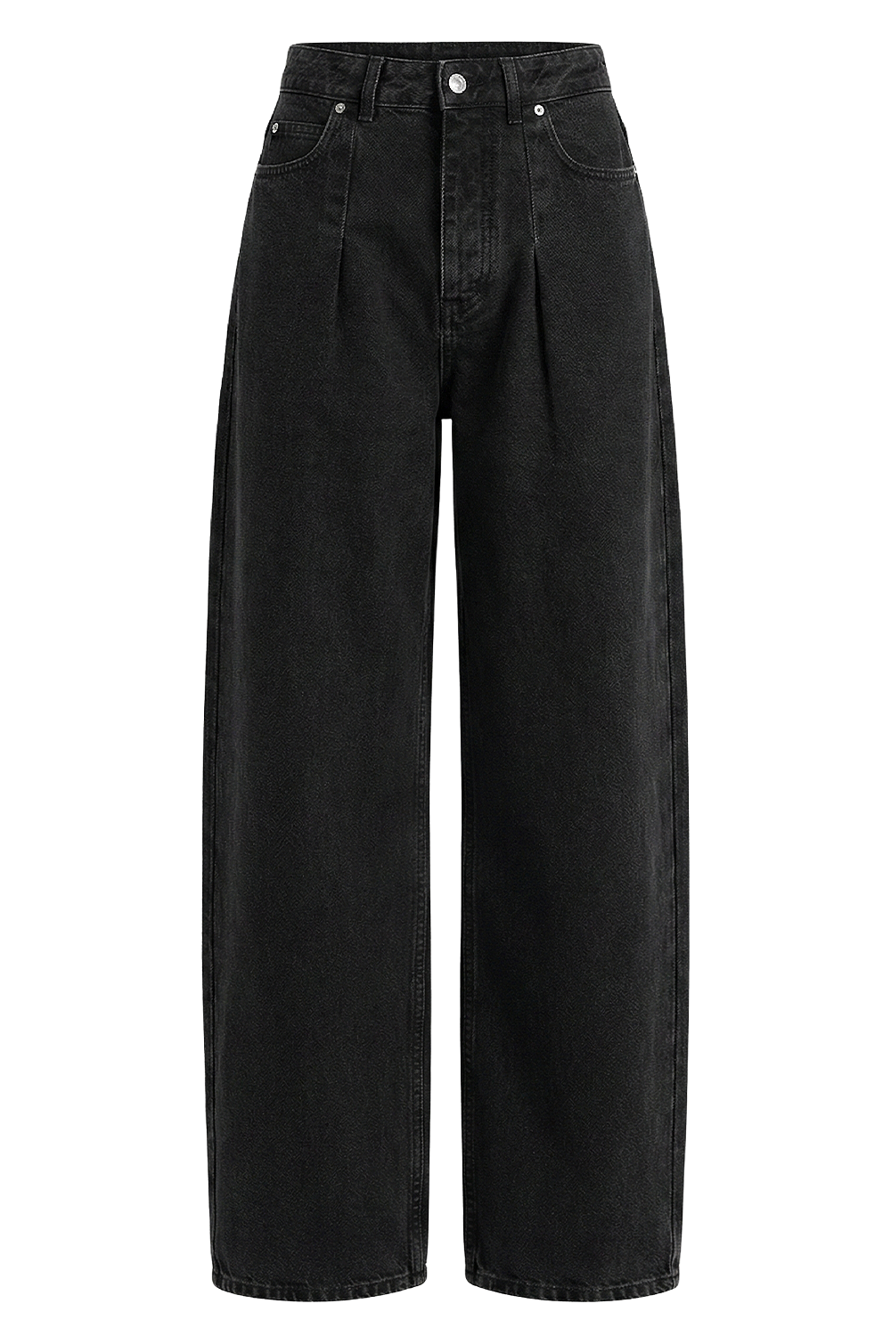 תמונה קידמית של מכנסי ג׳ינס בגזרה גבוהה