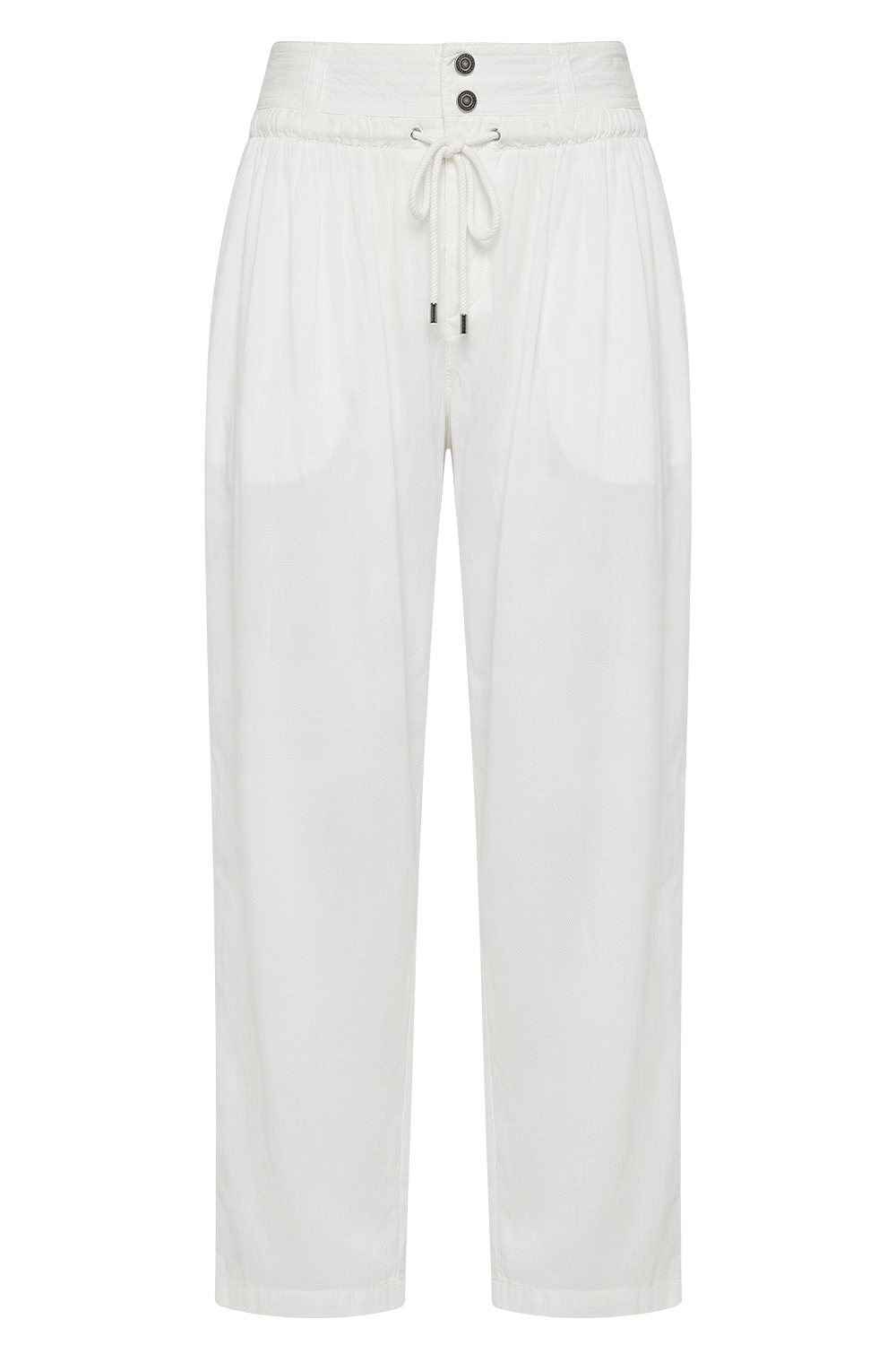 תמונה קידמית של מכנסיים ארוכים בגזרה משוחררת