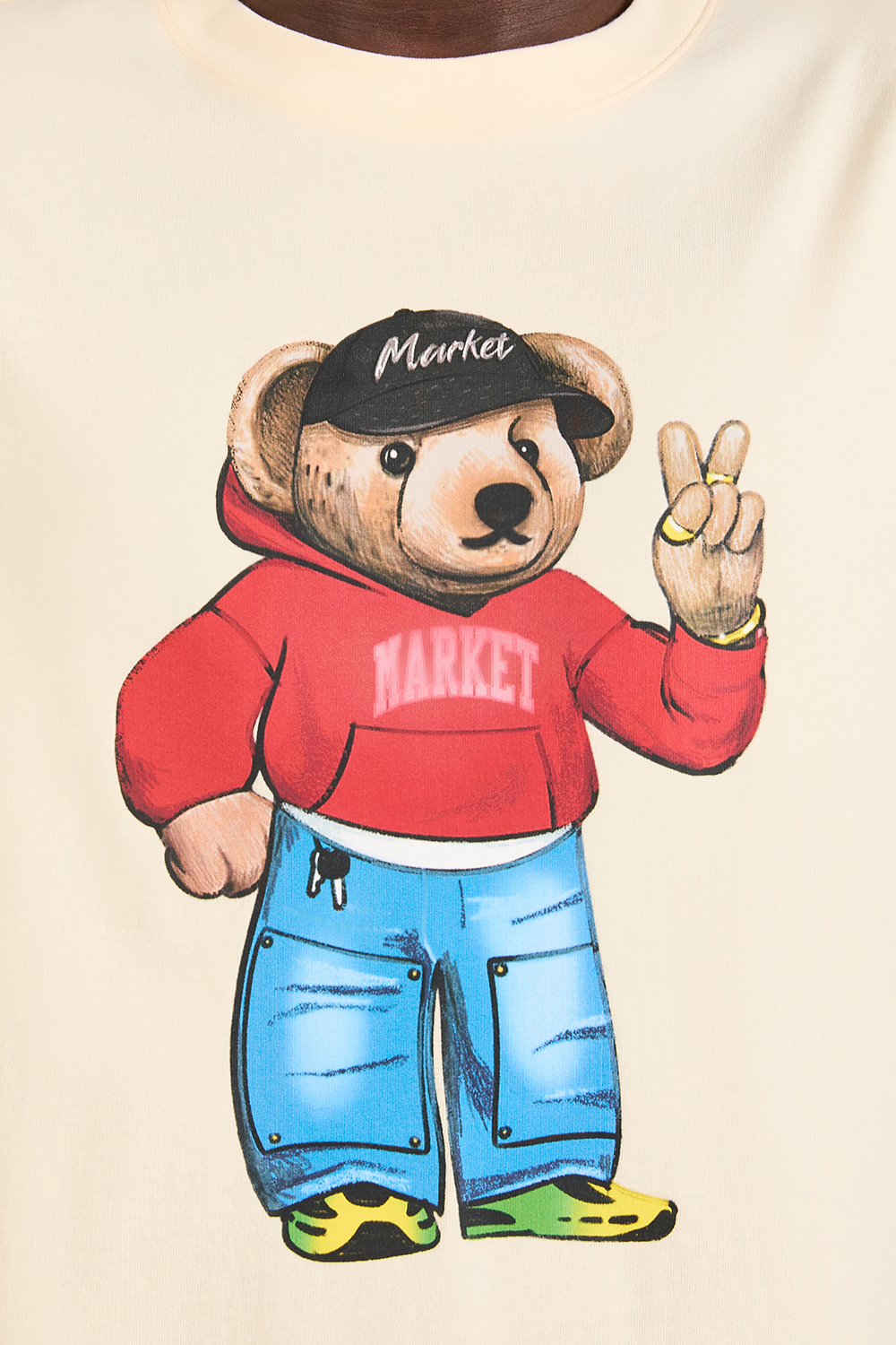 תמונת דוגמן אחורית של חולצת טי