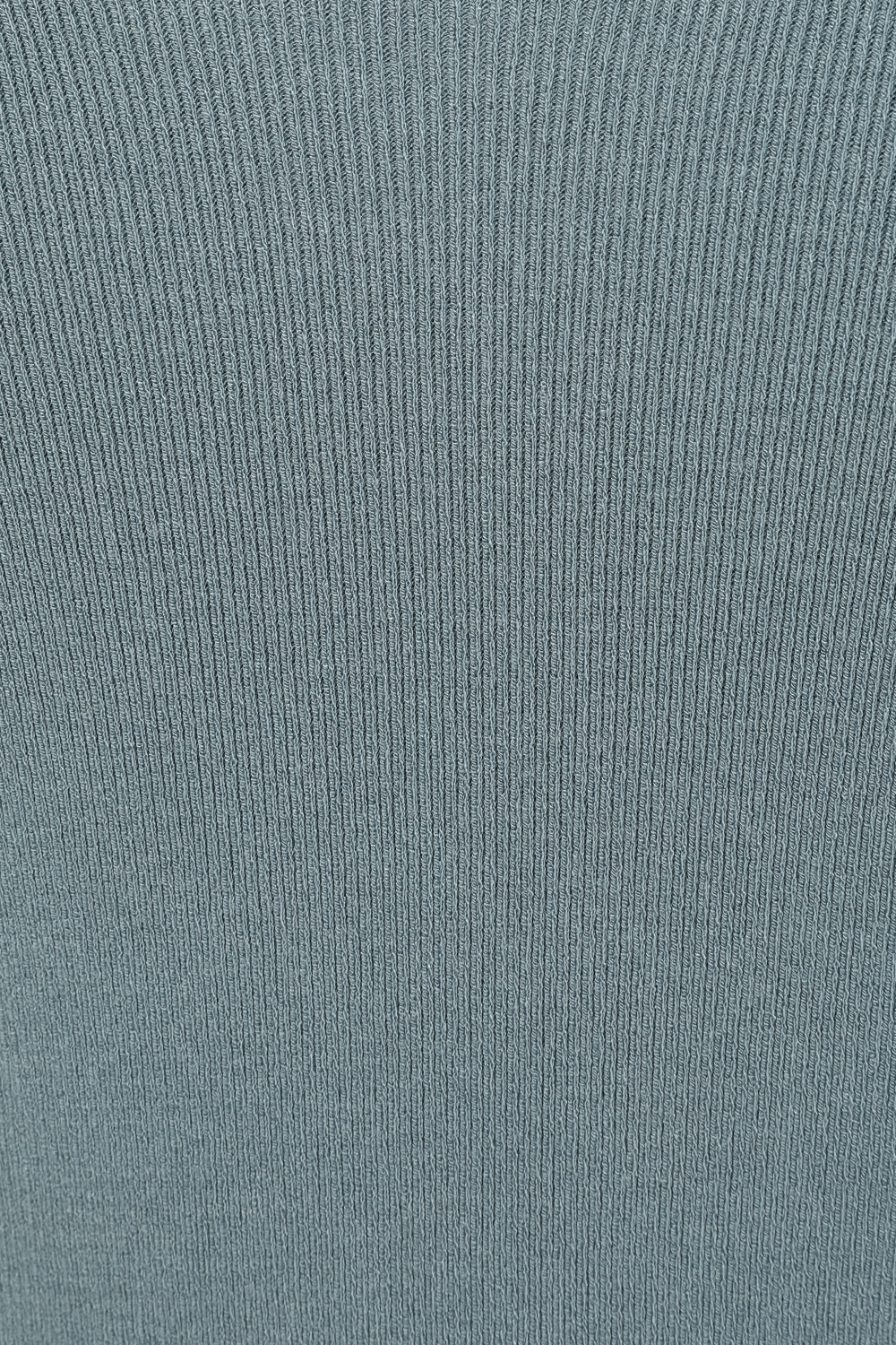 תמונה אחורית של Scoop-Neck Lihgt Blue Sweater In Ribbed Stretch Fabric