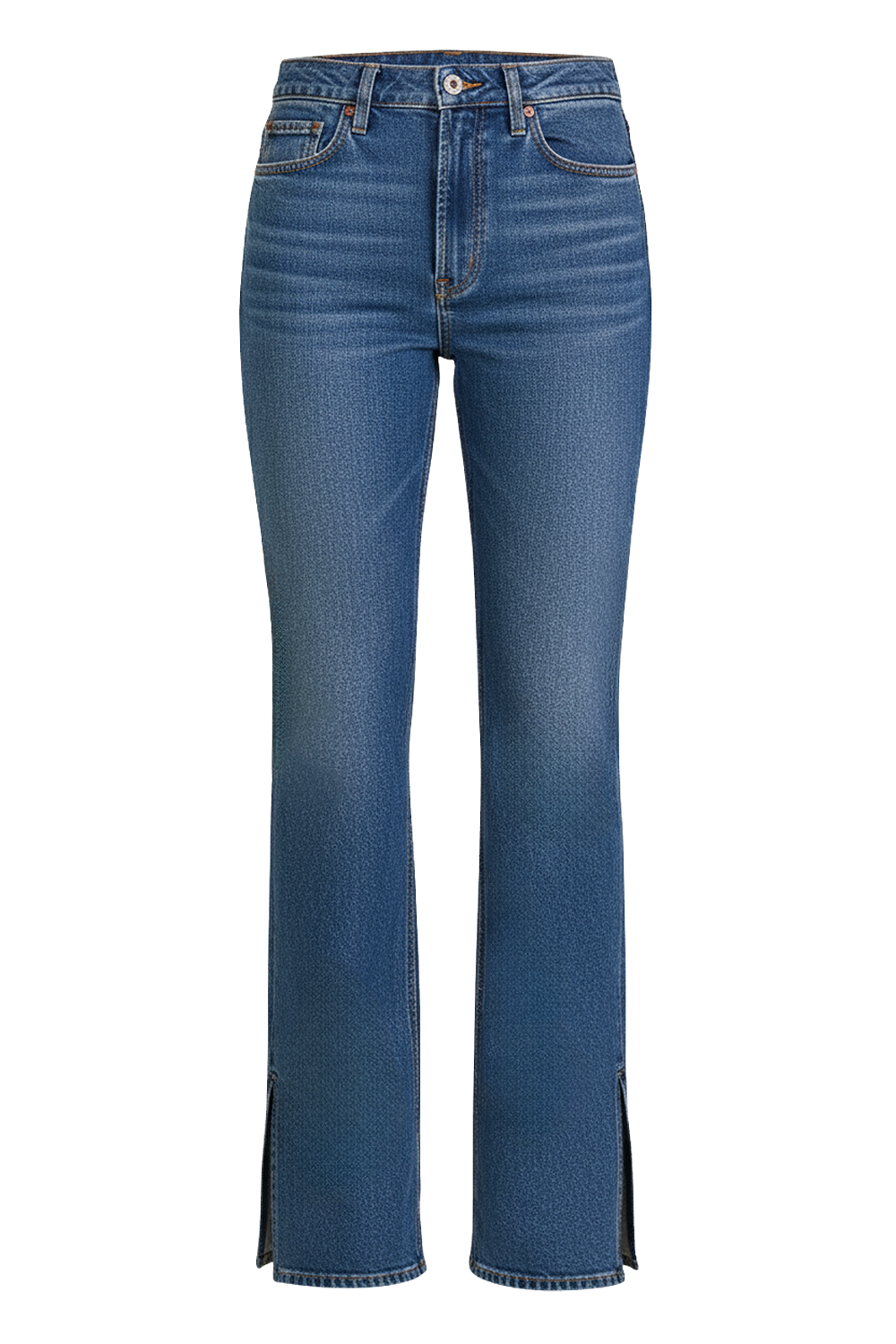 תמונה קידמית של מכנסי ג'ינס בגזרה ישרה