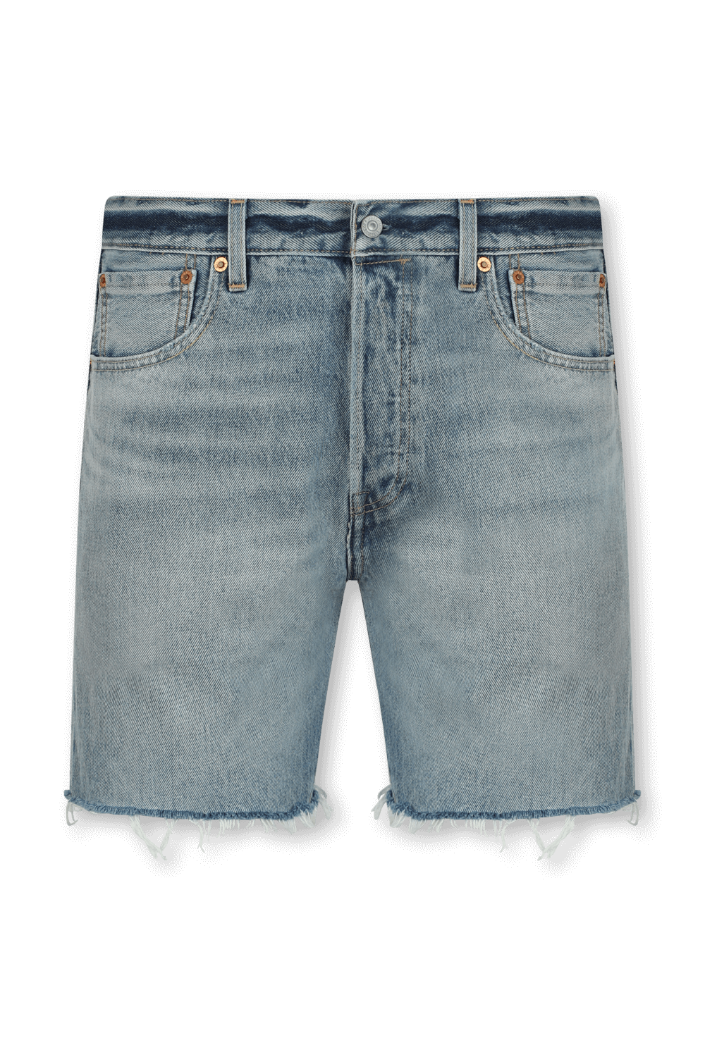 מכנסי ג'ינס 501 קצרים בהירים עם שפשופים LEVI`S