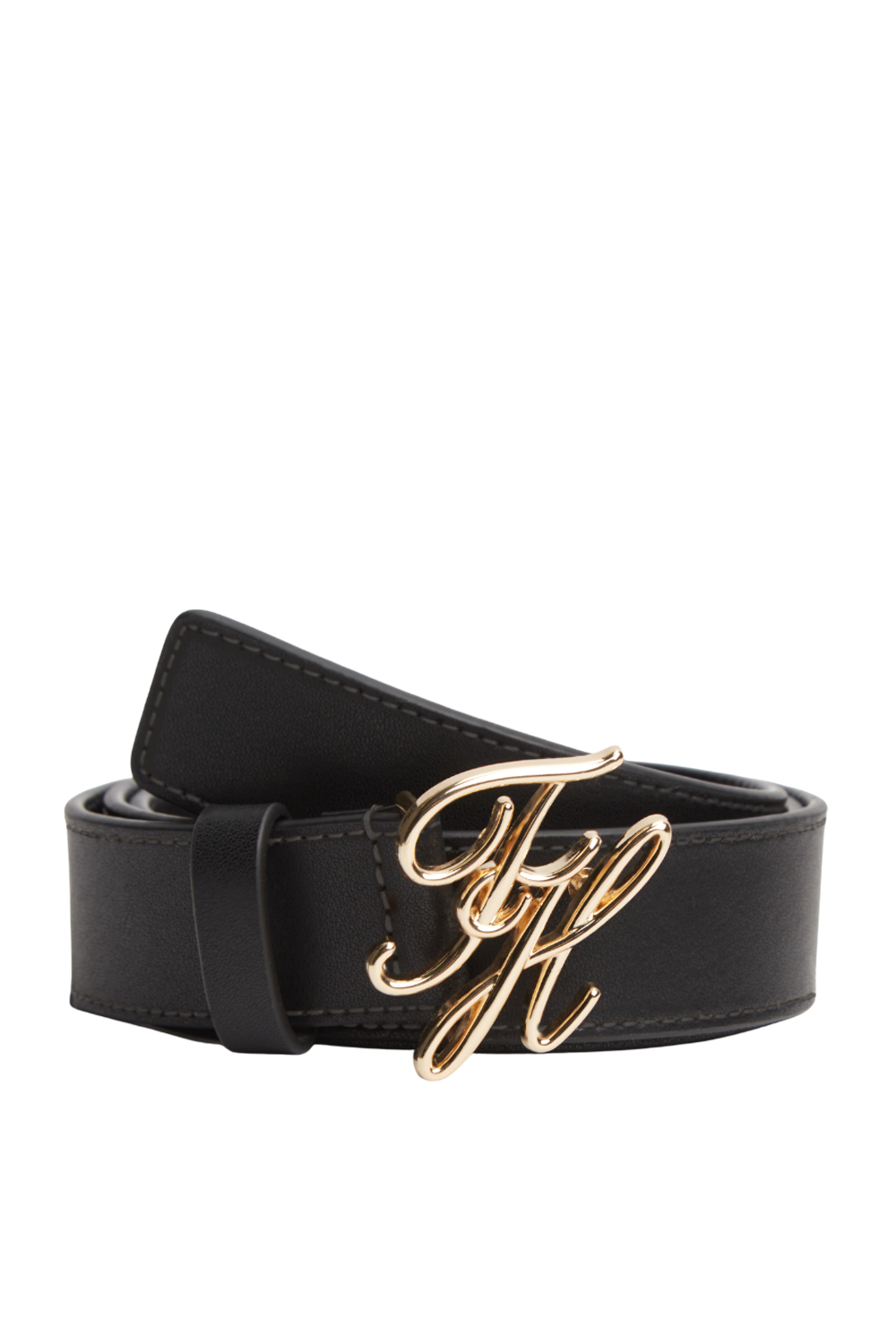 תמונה קידמית של חגורת עור