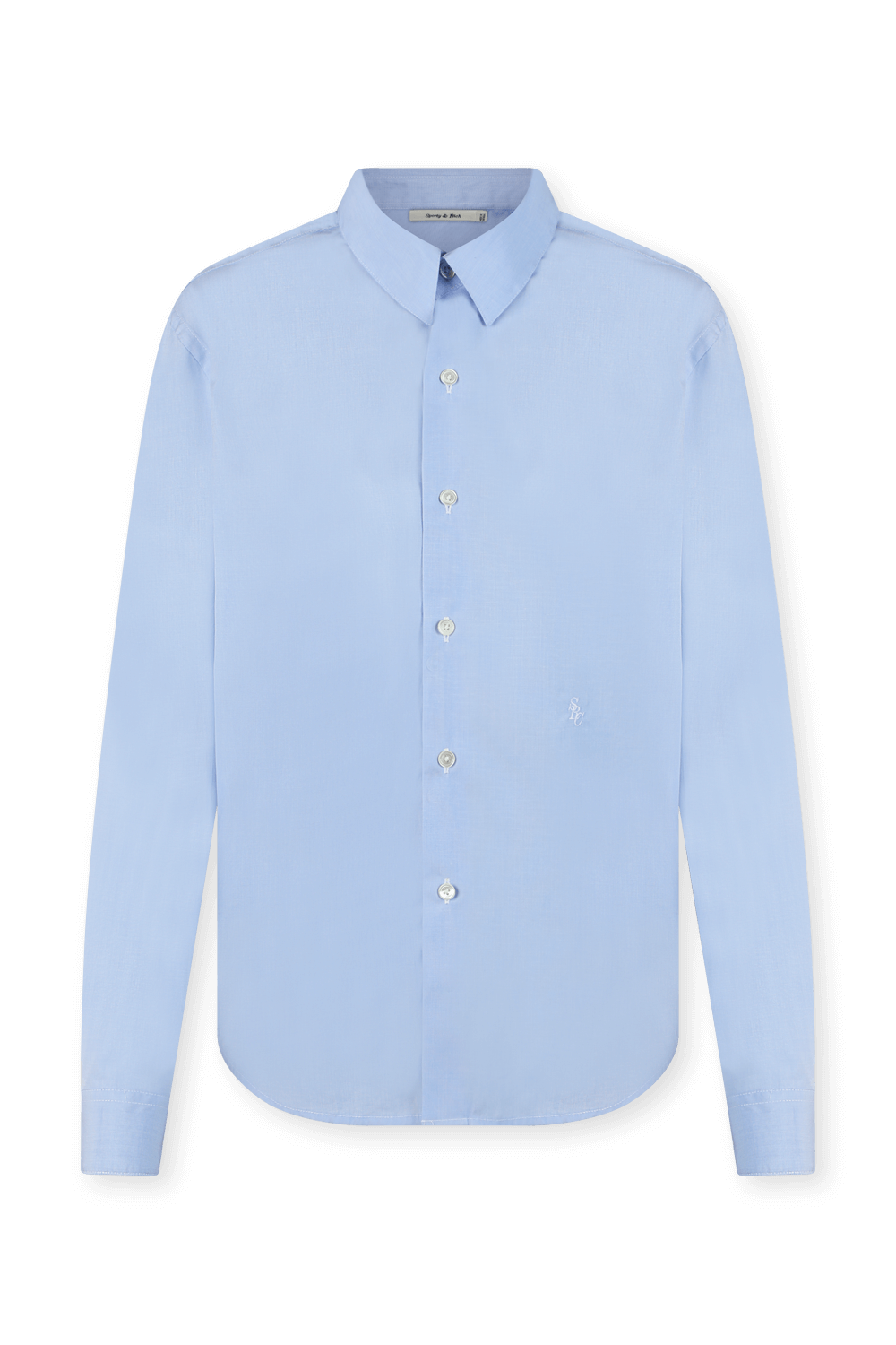 תמונה קידמית של חולצה מכופתרת בגוון תכלת