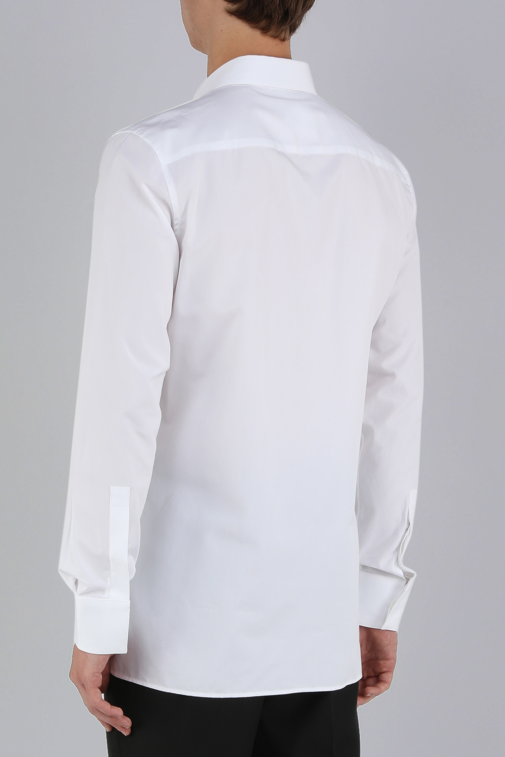 חולצה מכופתרת לבנה עם לוגו רקום GIVENCHY