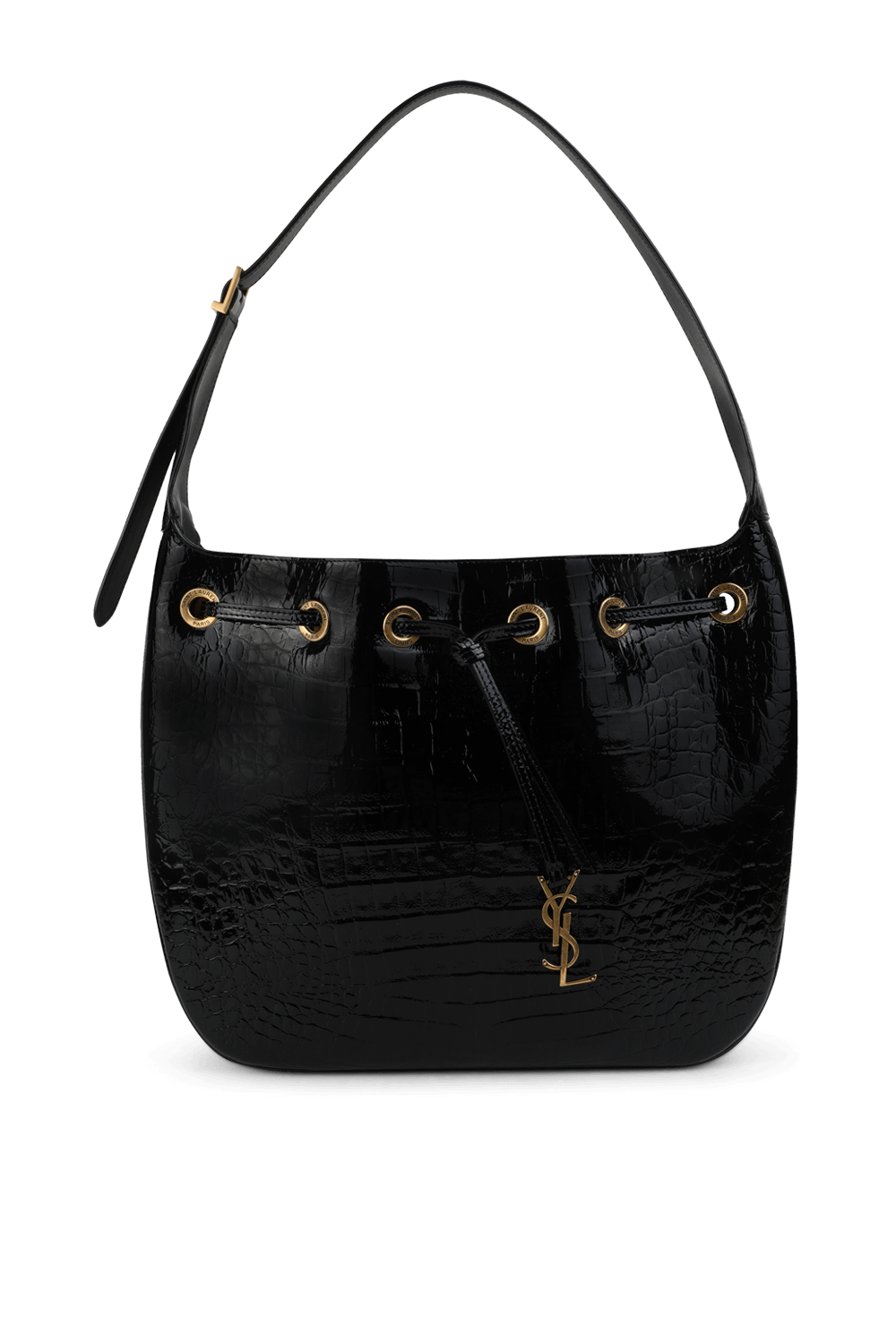 תמונה קידמית של תיק נשיאה מעור קרוקו