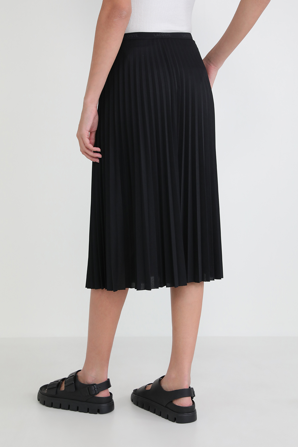 תמונת דוגמן אחורית של חצאית קפלים