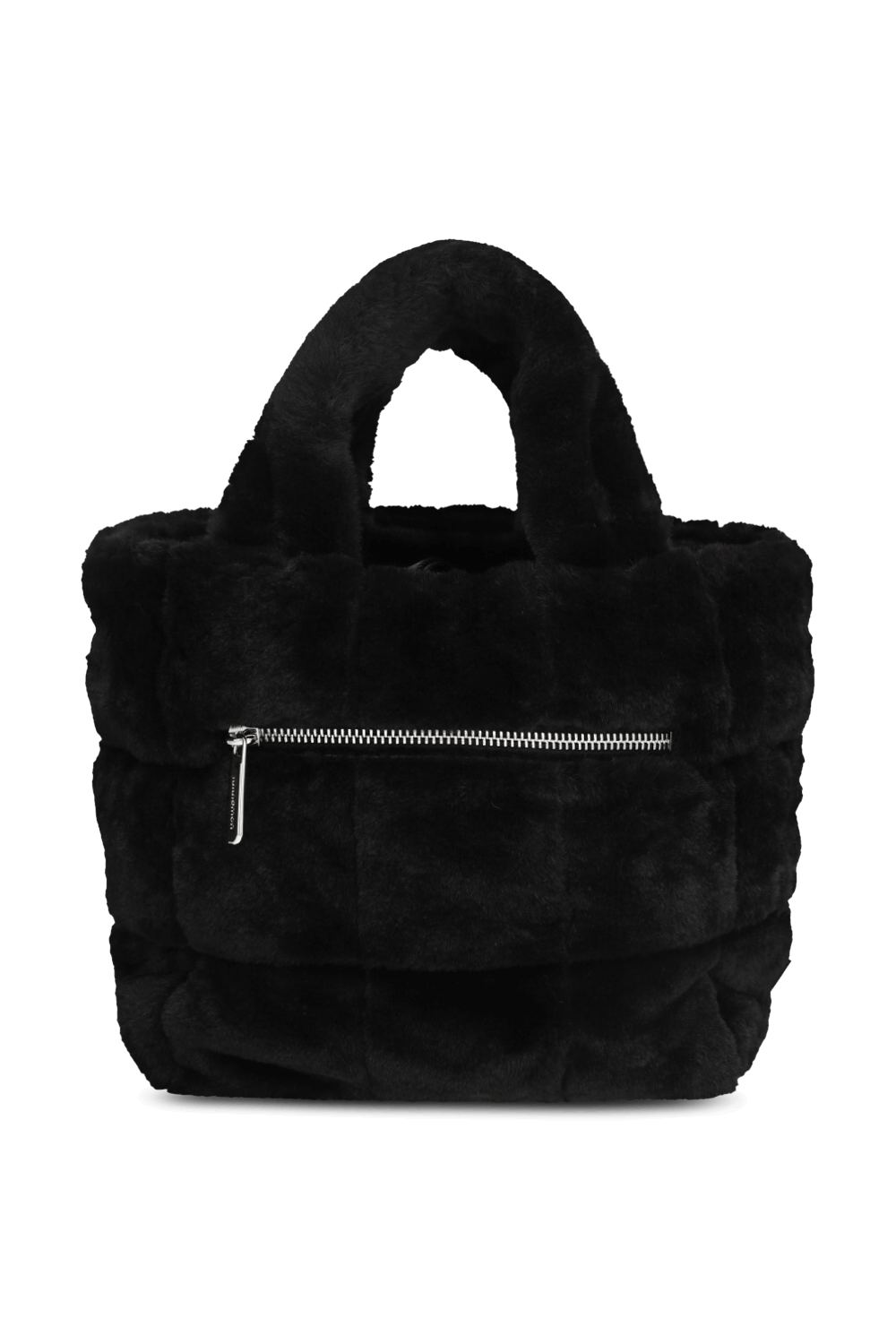 תמונה אחורית של Quilted Grid Tote Bag Mini *Plush Fleece