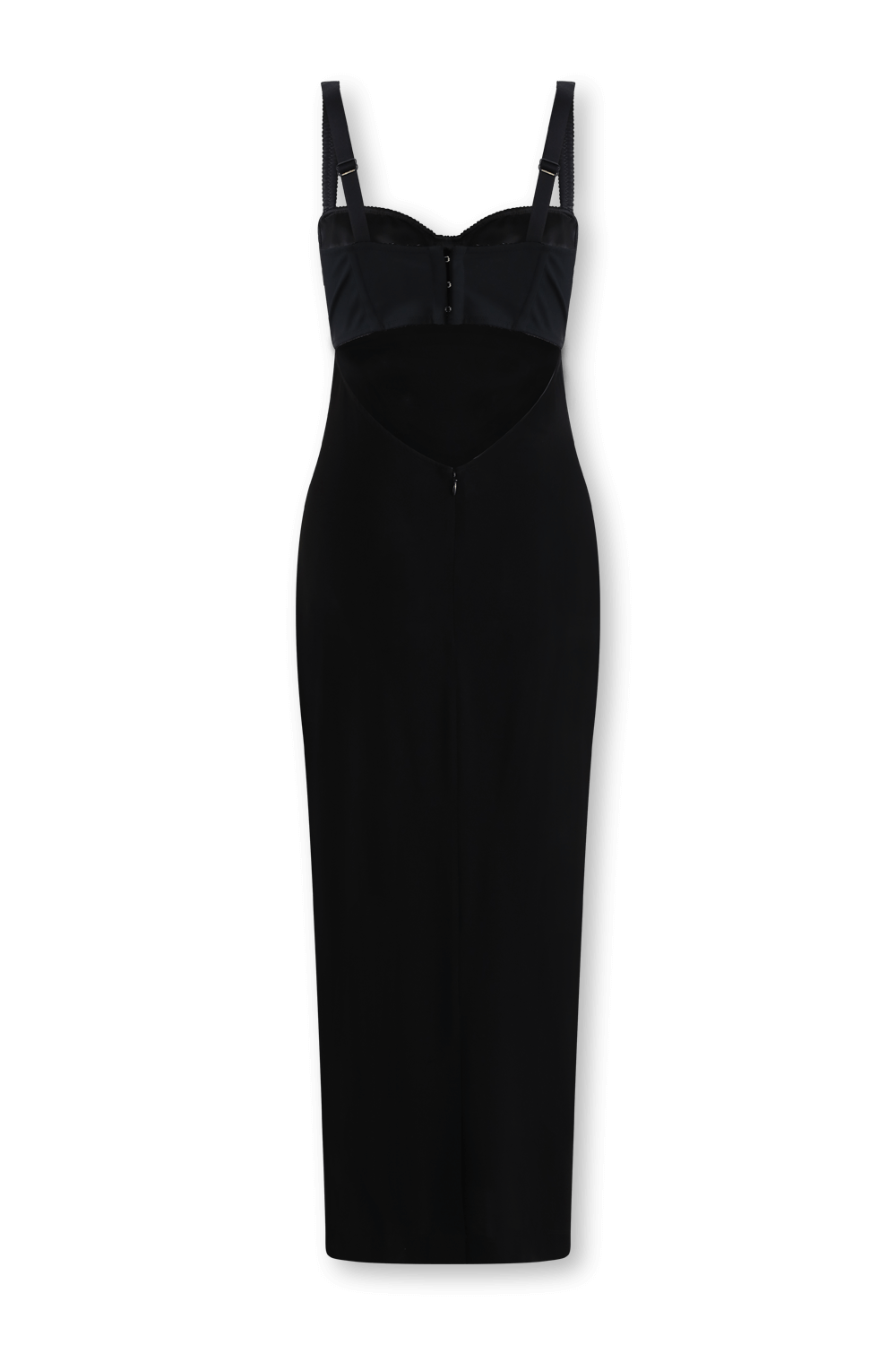 תמונה אחורית של שמלת מחוך מקסי