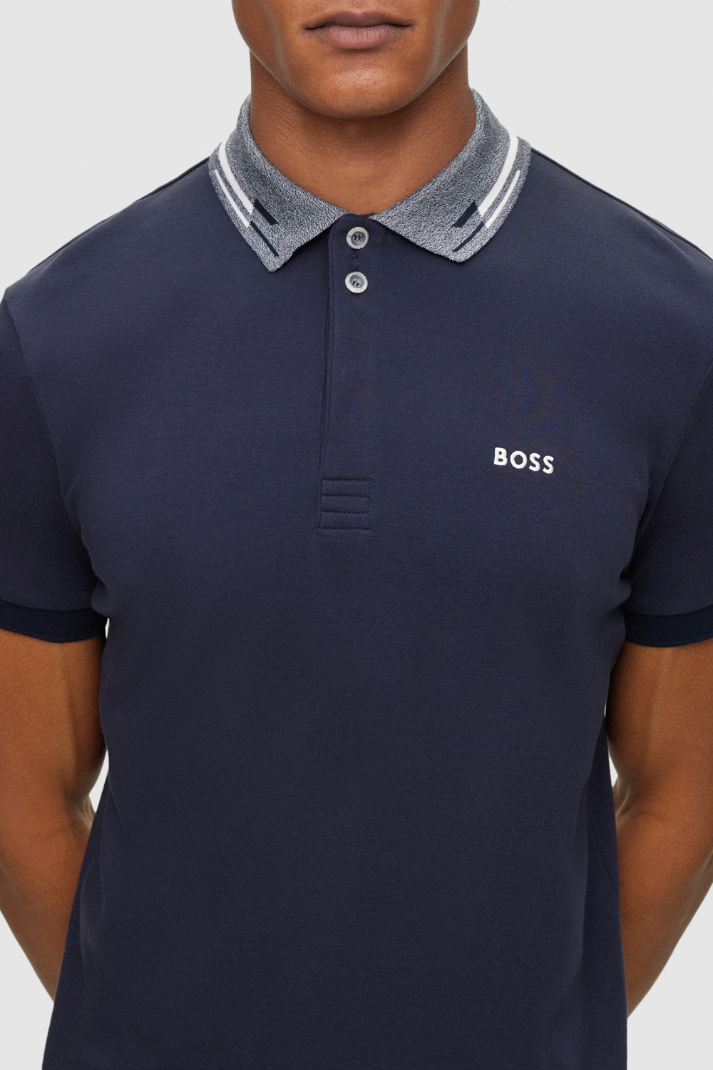 חולצת פולו מכותנה BOSS