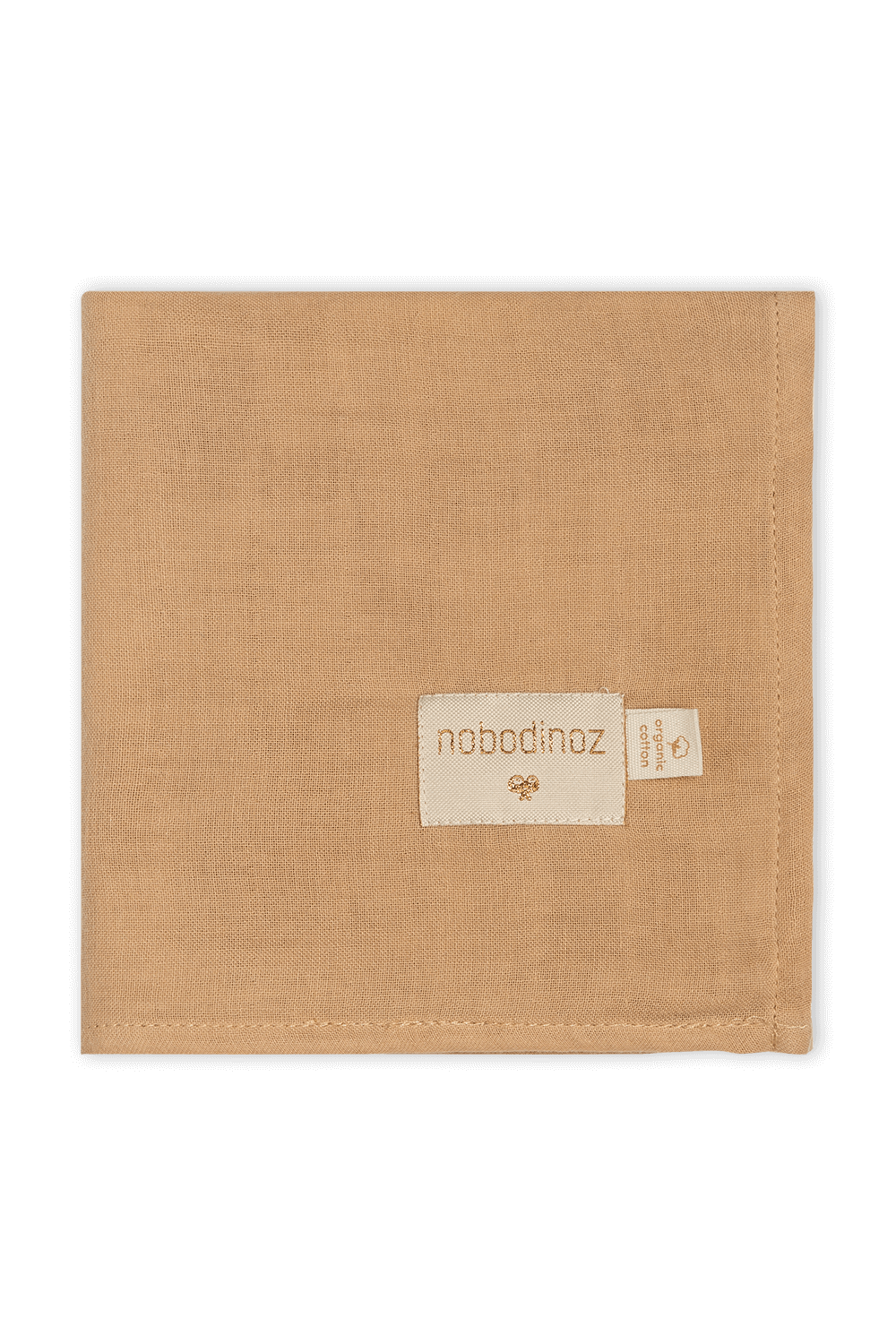 תמונה קידמית של שמיכה מוסלין בייבי לאב בגוון חום