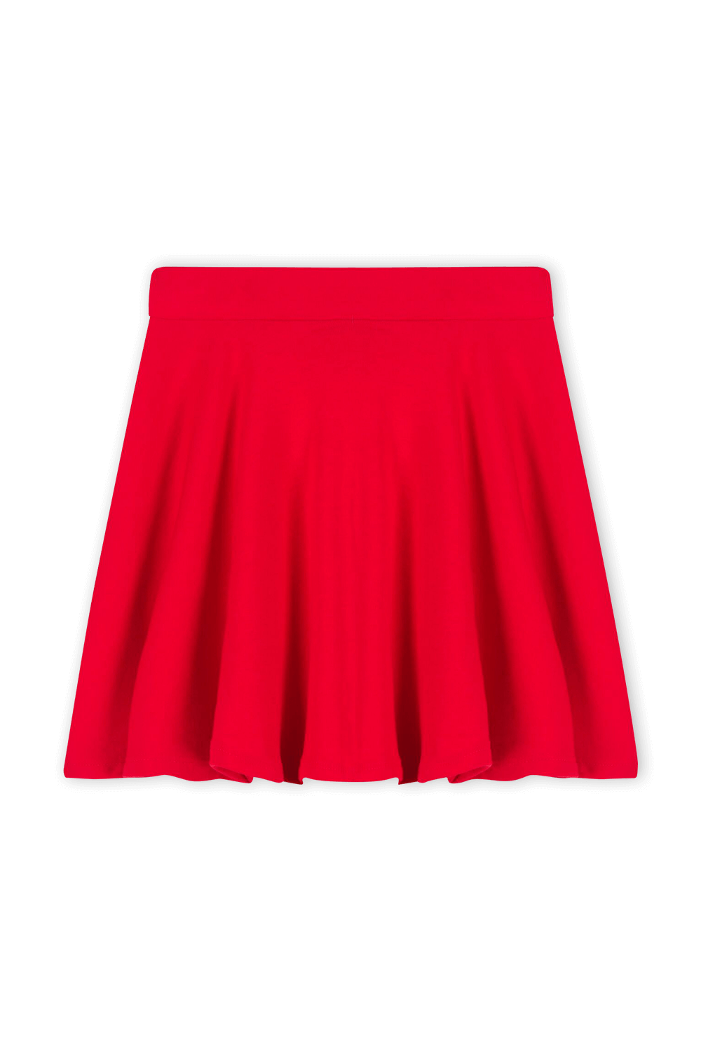 תמונה אחורית של גילאי 6-12 חצאית אדומה עם שרוכים