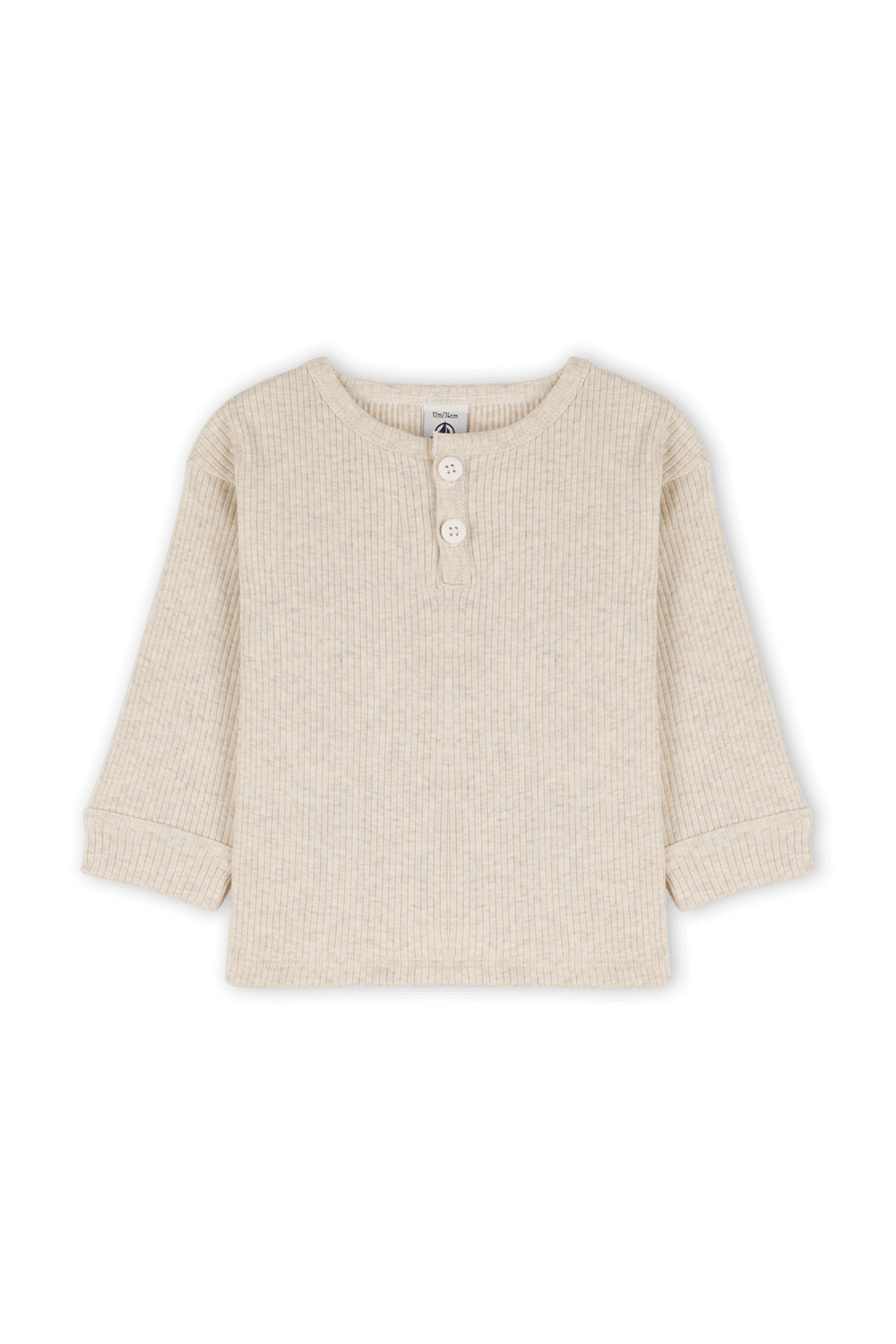תמונה קידמית של חולצת ריב ארוכה מכותנה אורגנית - גילאי 18-24 חודשים