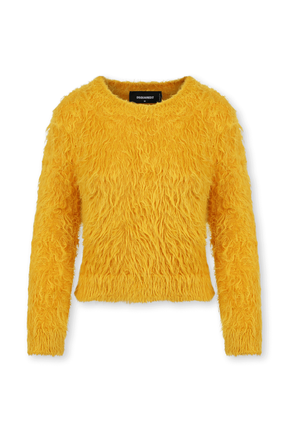 תמונה קידמית של סוודר פרווה טבעונית ארוך