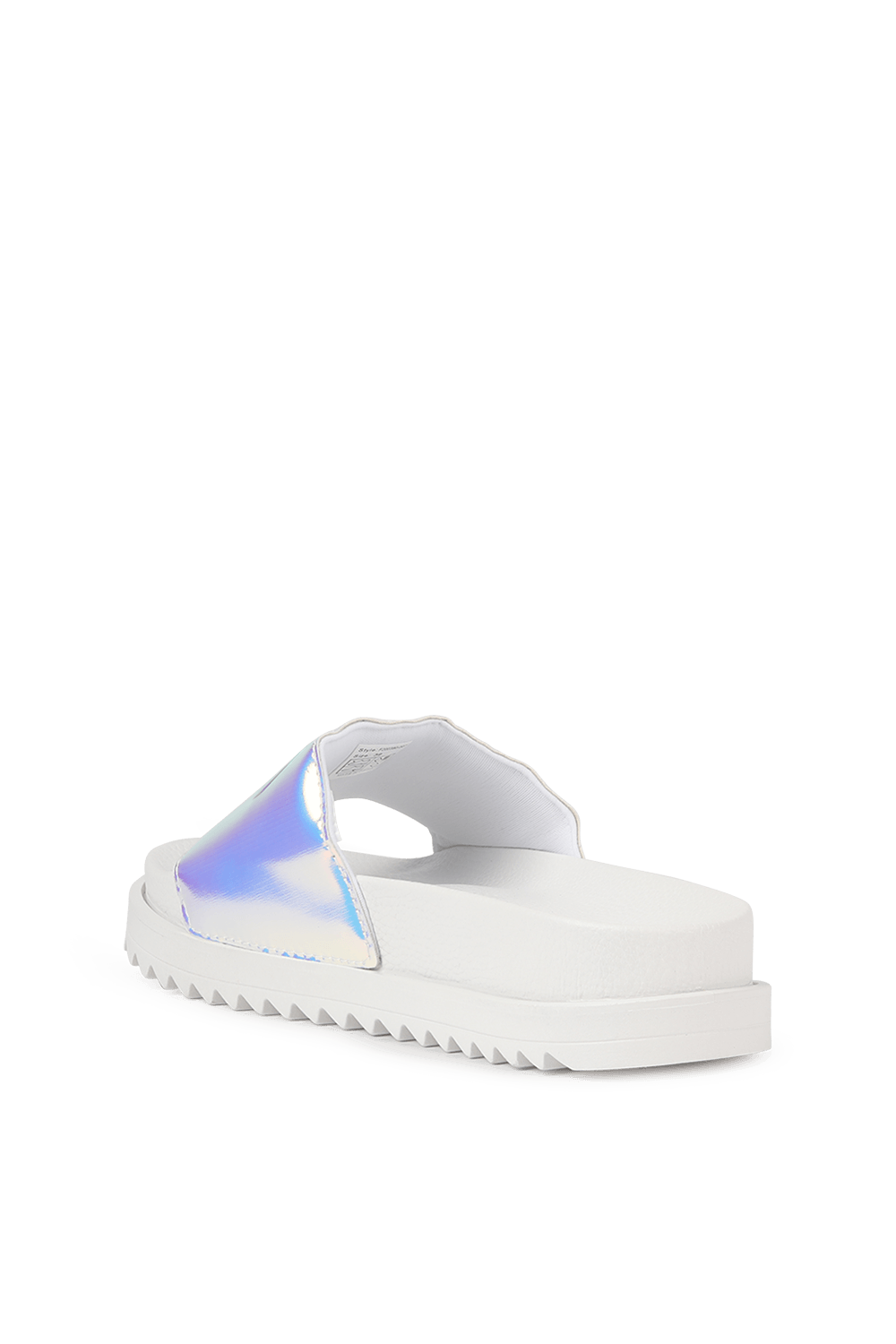 תמונה אחורית של Puffy Slide Logo Sandals in White
