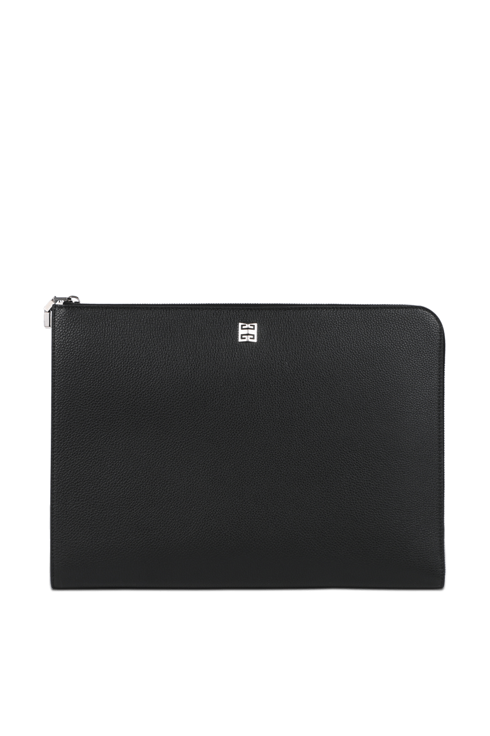 תמונה קידמית של תיק פאוץ' מעור בגוון שחור