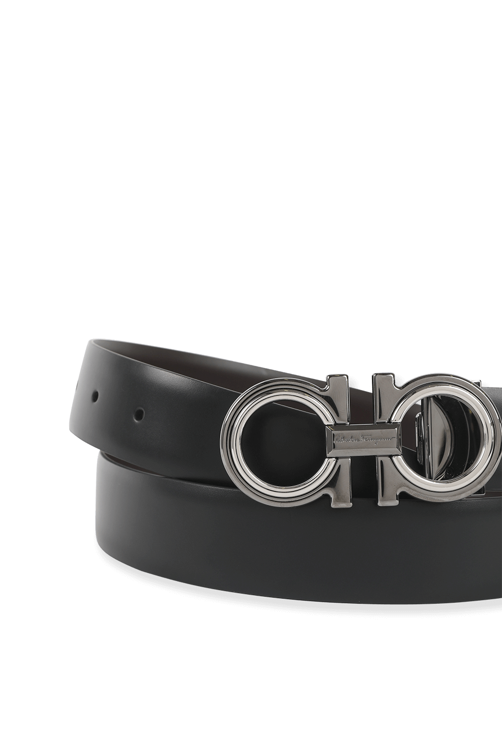 תמונת תקריב של Reversible and Adjustable Belt in Black