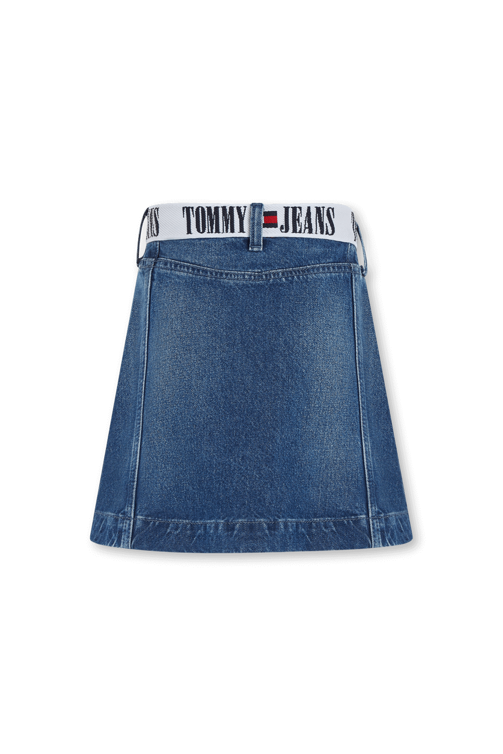 תמונה אחורית של חצאית ג`ינס קצרה - גילאי 3-6