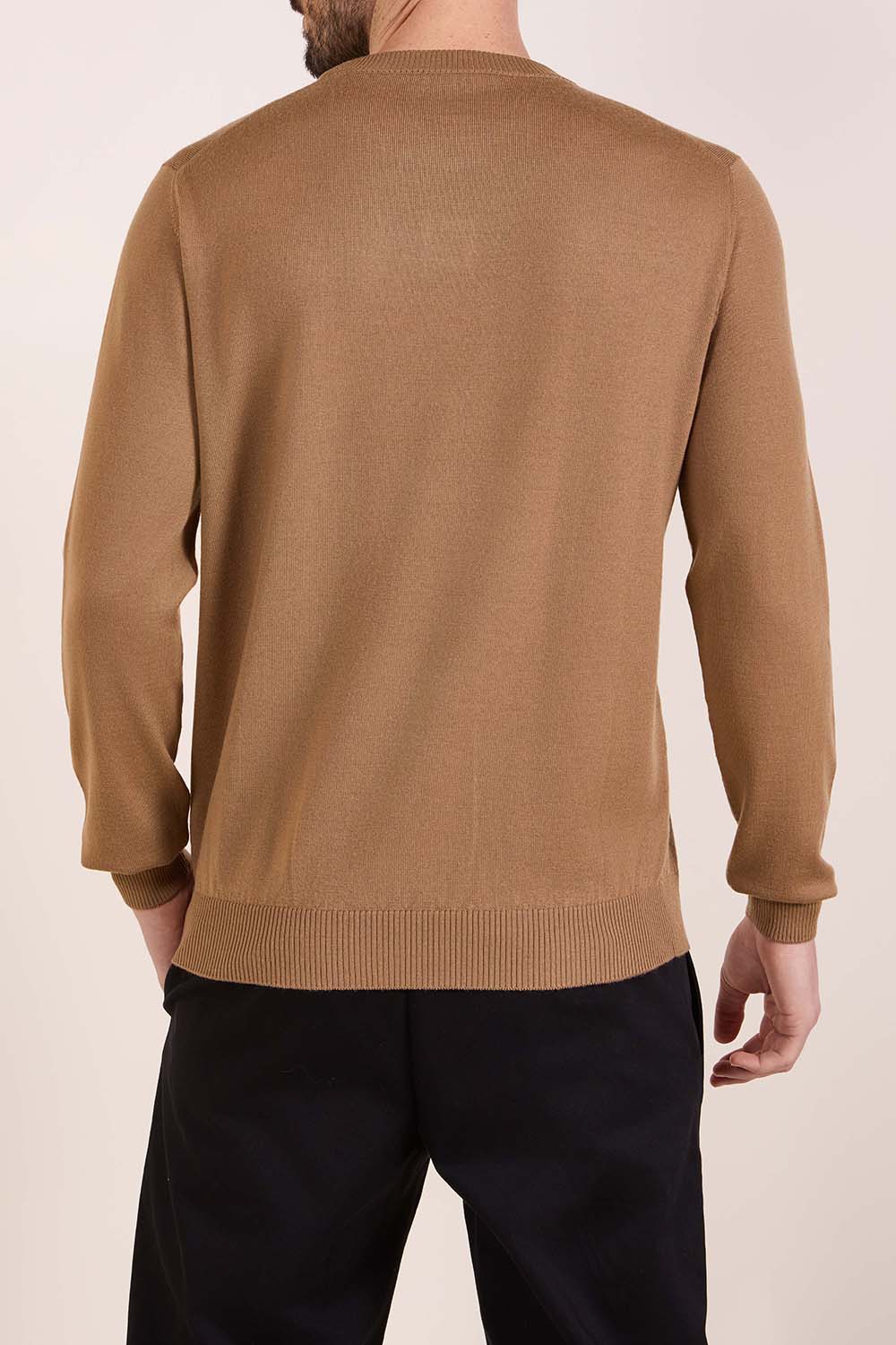 תמונת דוגמן אחורית של סריג צמר