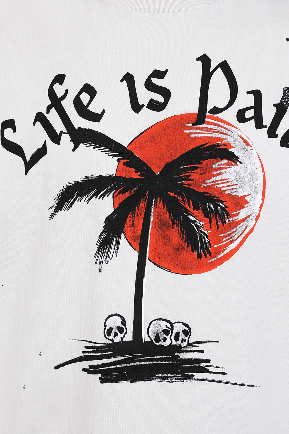 תמונה אחורית של חולצת טי פאלם שקיעה