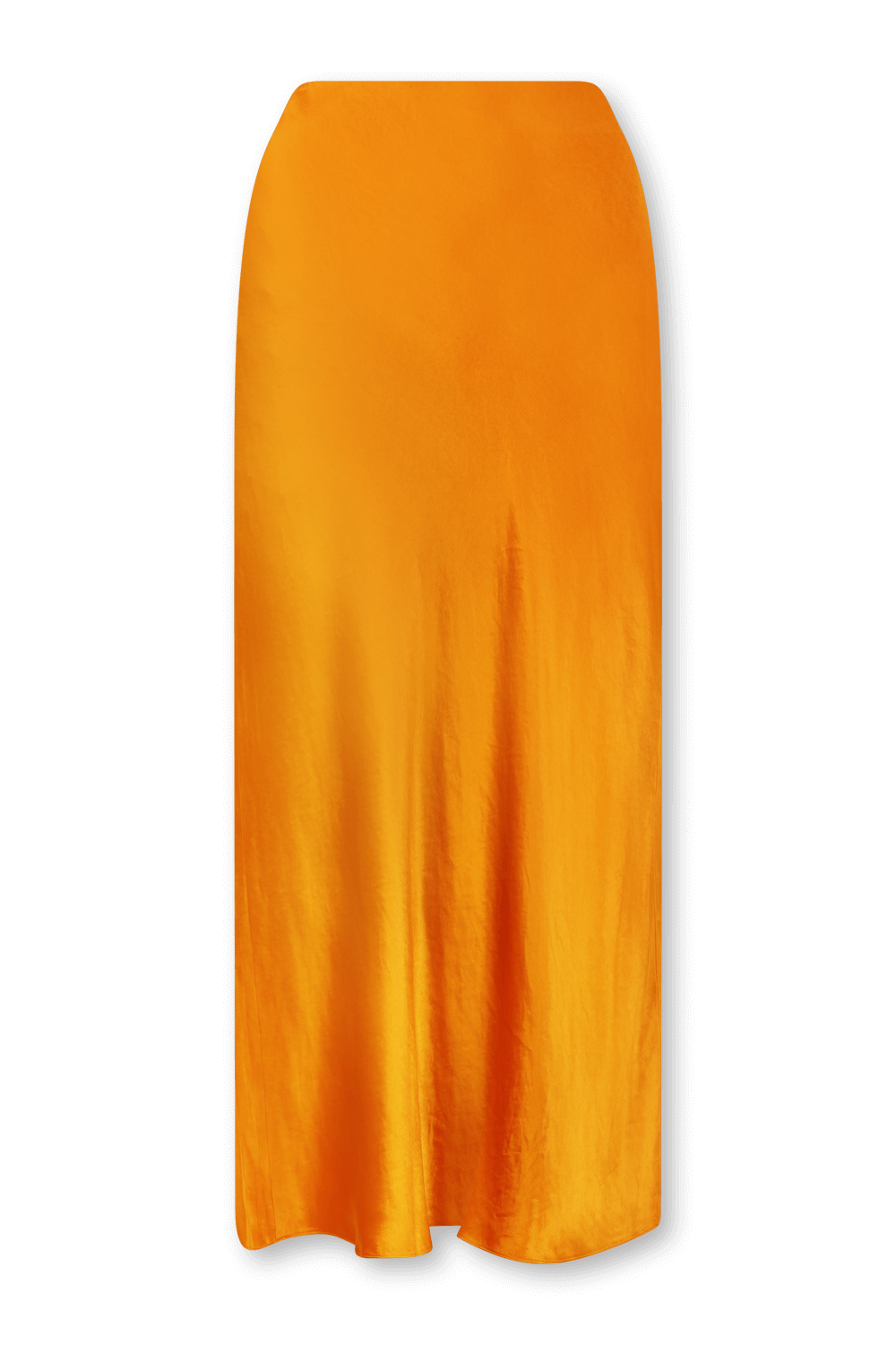 תמונה קידמית של חצאית סליפ מידי מסאטן עם שסע