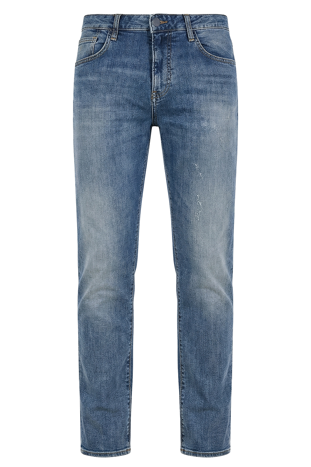 תמונה קידמית של מכנסי ג'ינס בגזרה ישרה