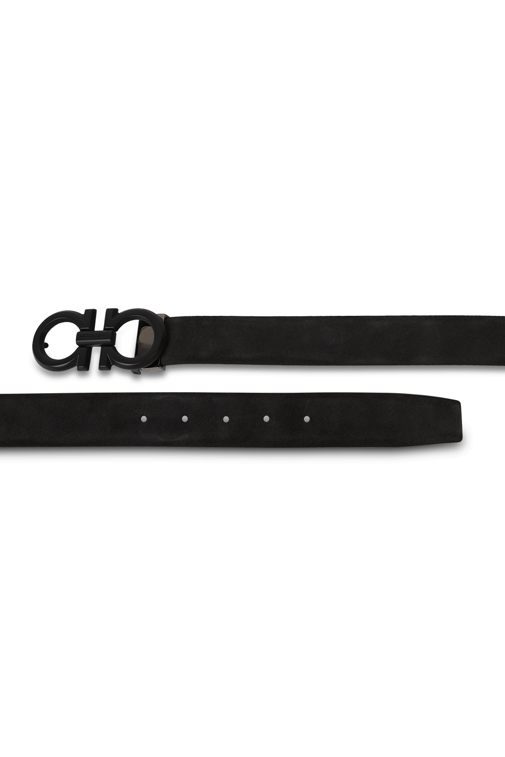 Leather Gancini Belt in Black SALVATORE FERRAGAMO