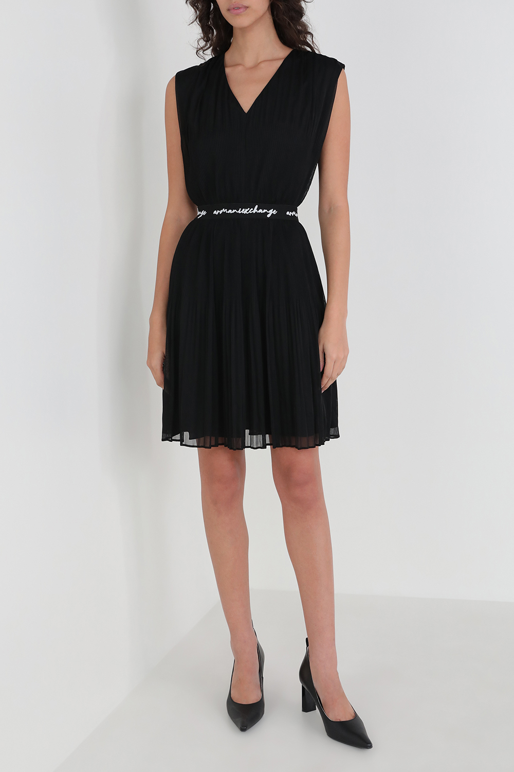 תמונת דוגמן קידמית של שמלת שיפון