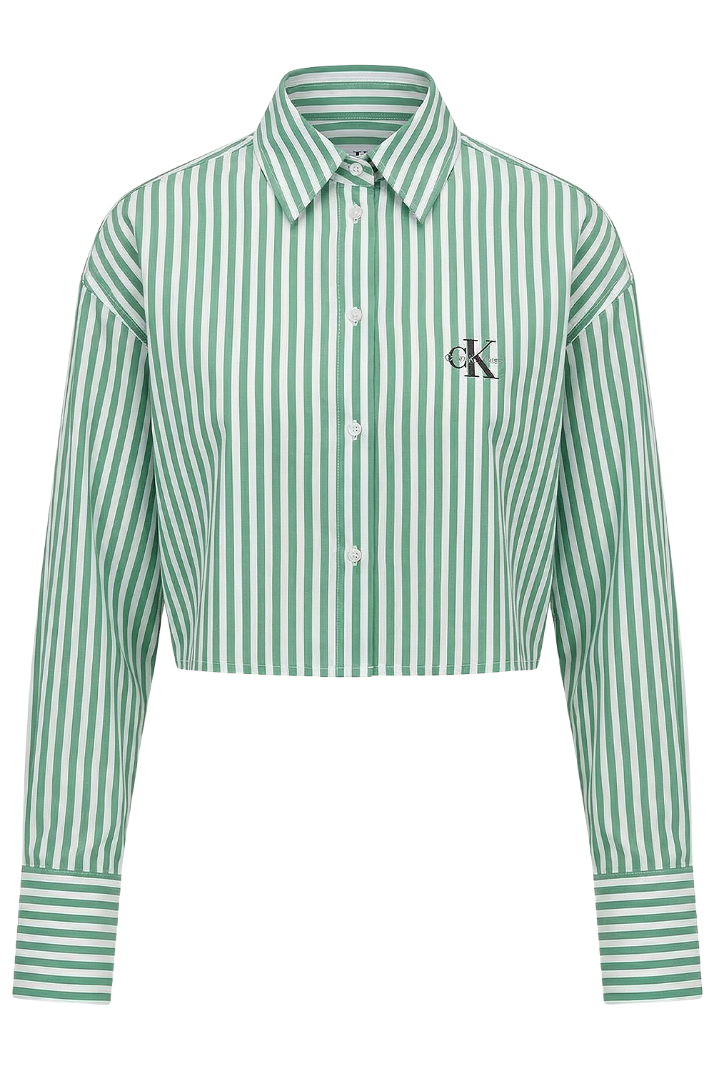 תמונה קידמית של חולצה מכופתרת קרופ