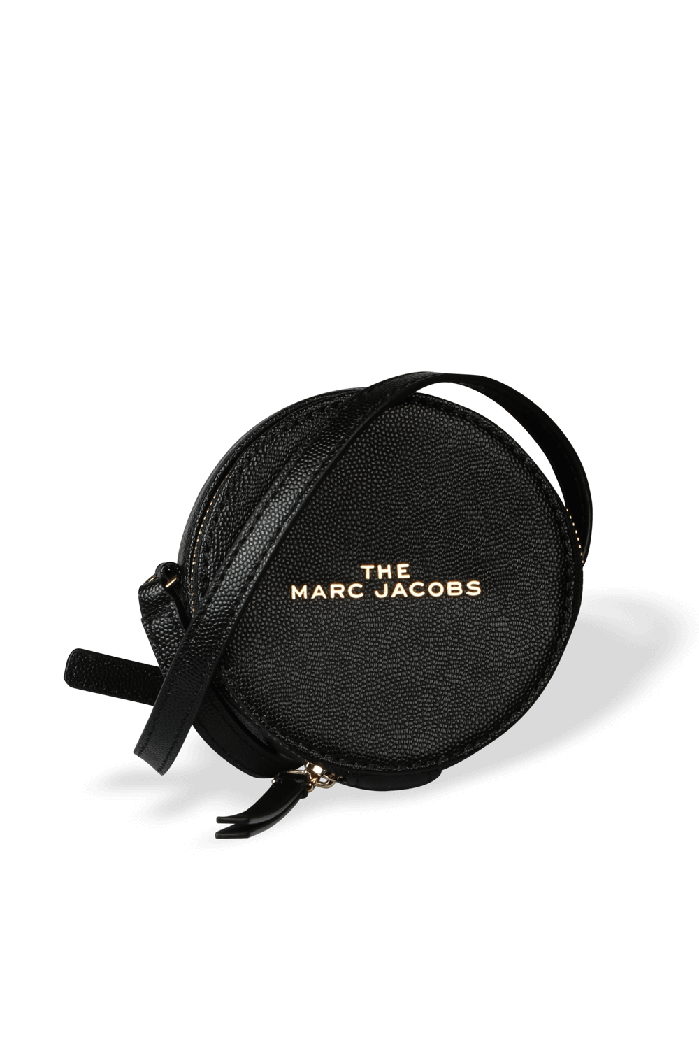 תיק קרוס שחור מעור עם לוגו מטאלי MARC JACOBS