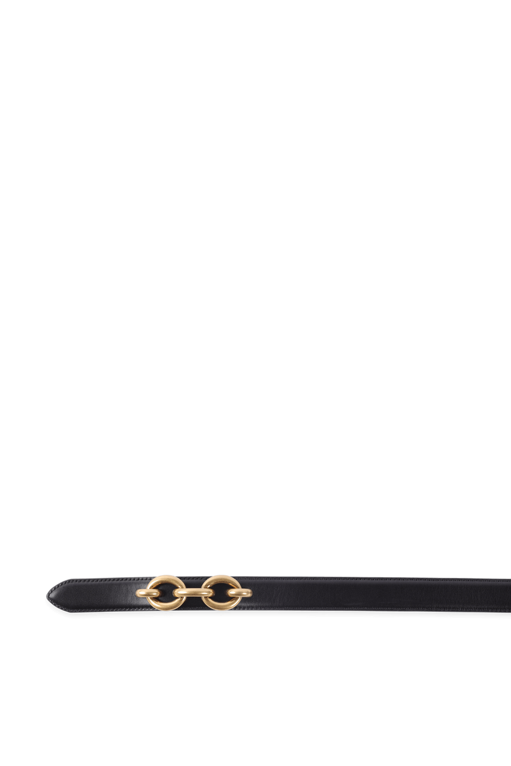 Maollon Thin Belt in Black Shiny Leather SAINT LAURENT