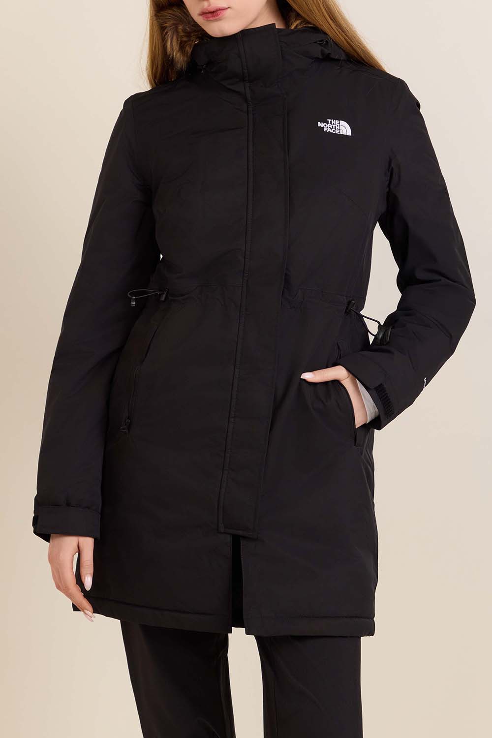 תמונת דוגמן קידמית של מעיל פוך