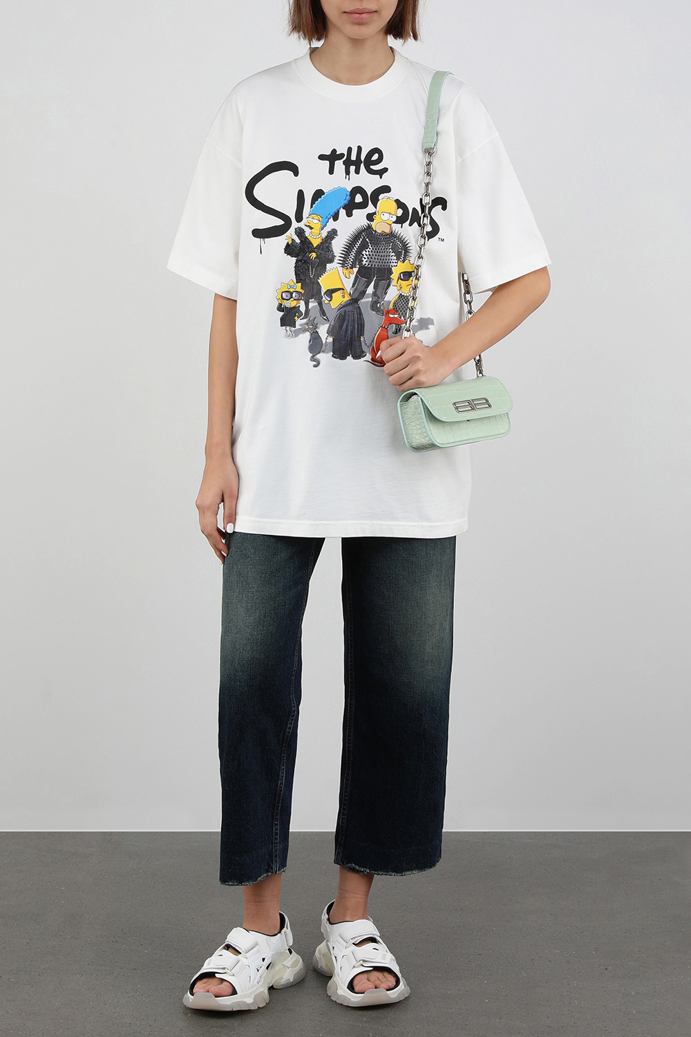 תמונת דוגמן קידמית של תיק כתף גוסיפ בטקסטורה בגוון ירוק