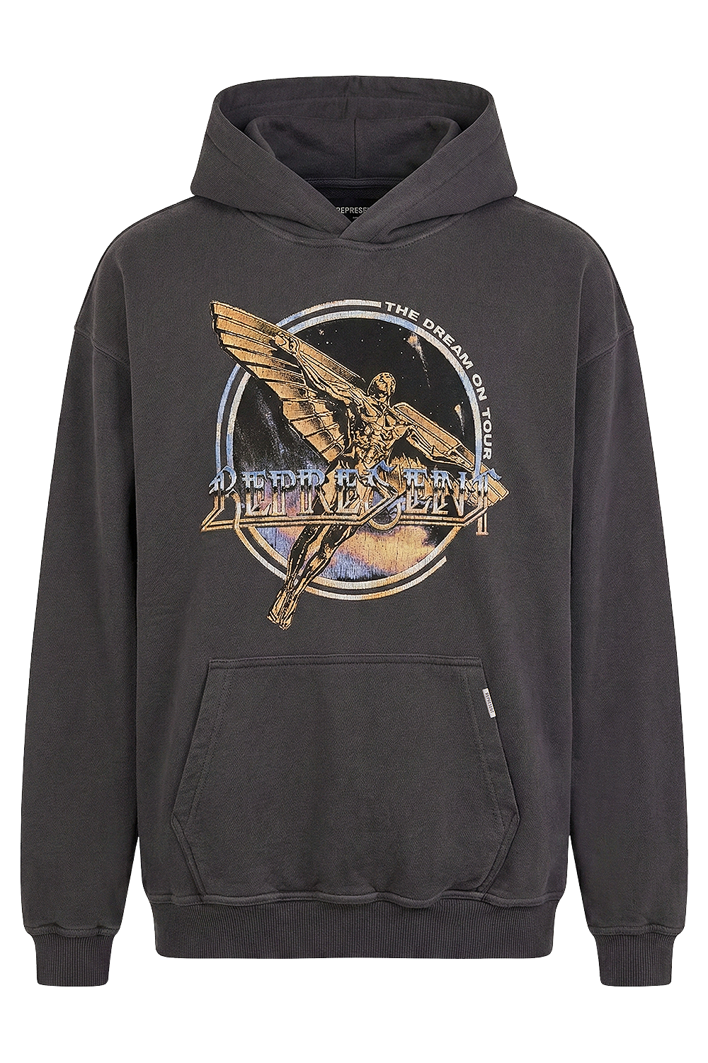 תמונה קידמית של קפוצ'ון כותנה עם הדפס