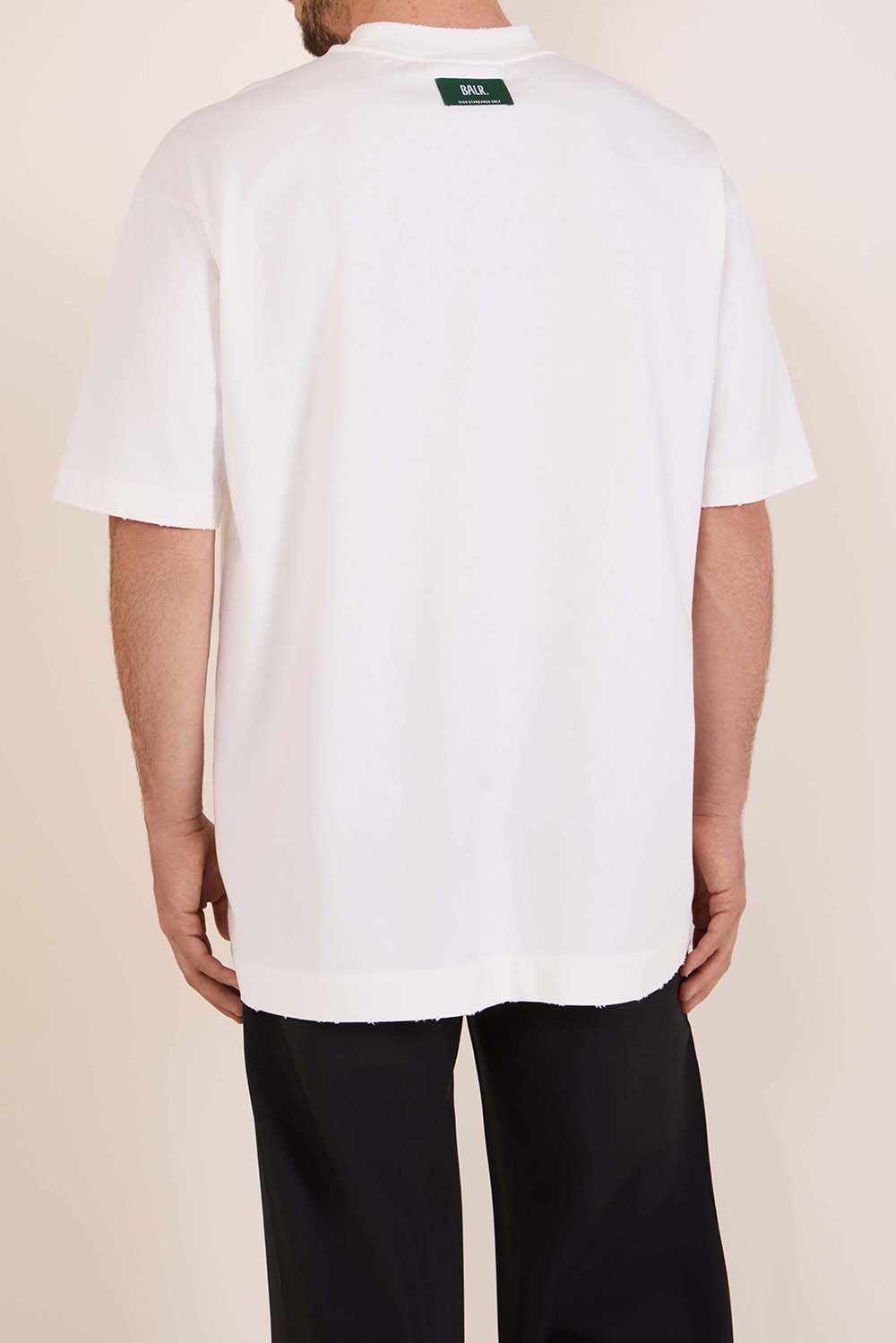 תמונת דוגמן אחורית של חולצת טי אוברסייז