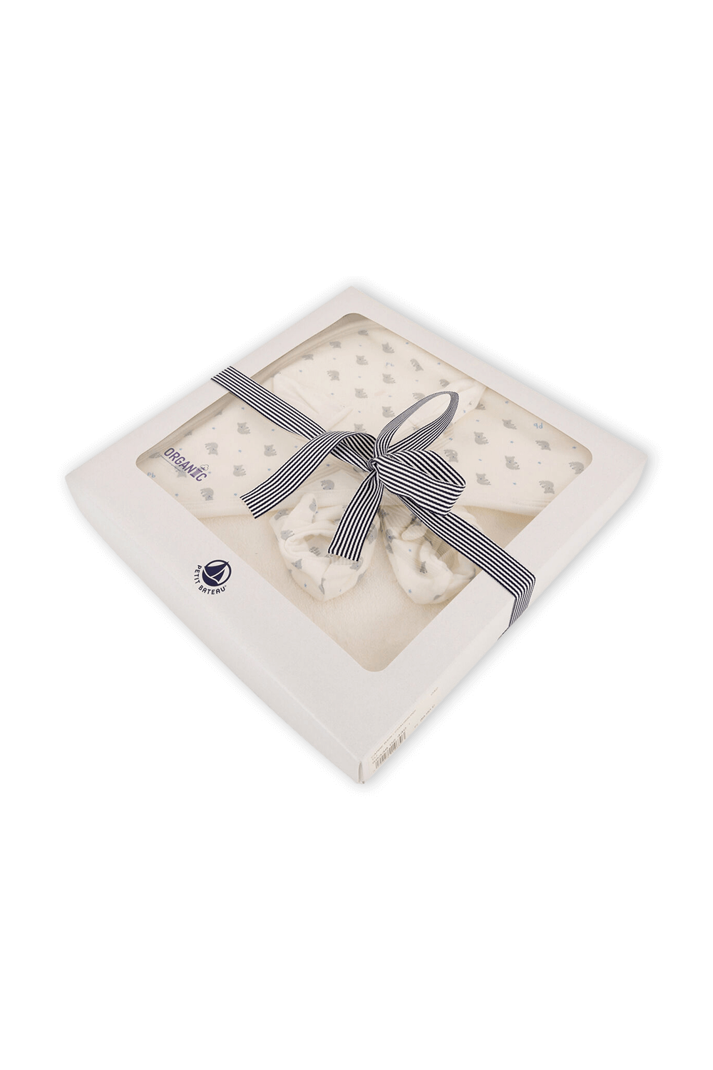 תמונת פנים של NB-12 חודשים מארז שמיכה ונעלי בית בדפוס דובונים