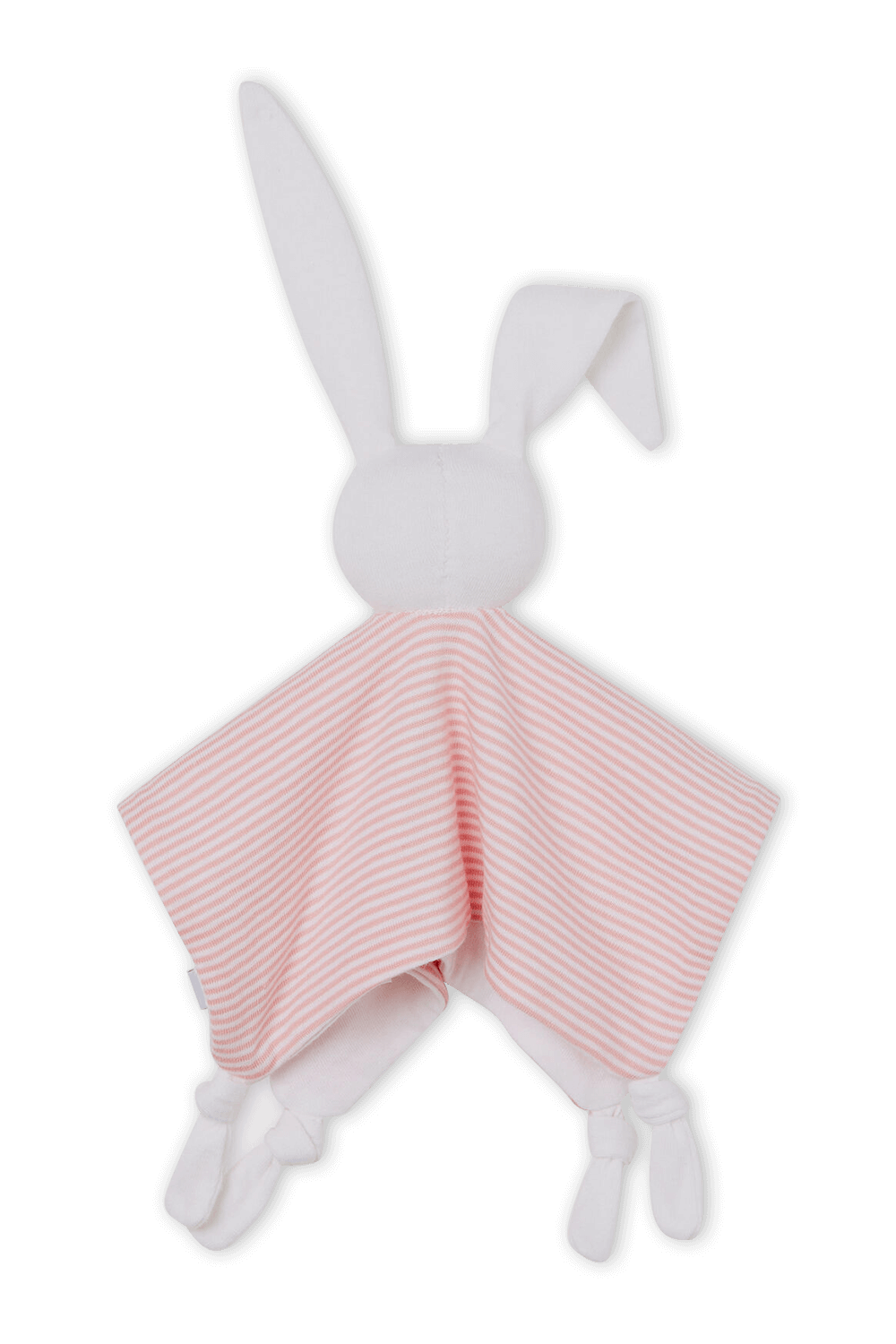 תמונה אחורית של בובת ארנב בורוד ולבן