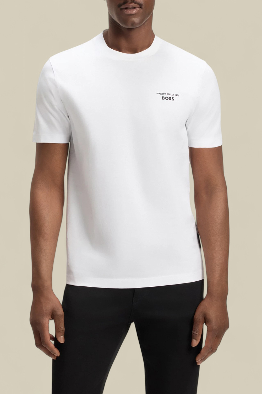 תמונת דוגמן קידמית של חולצת טי פורשה X בוס