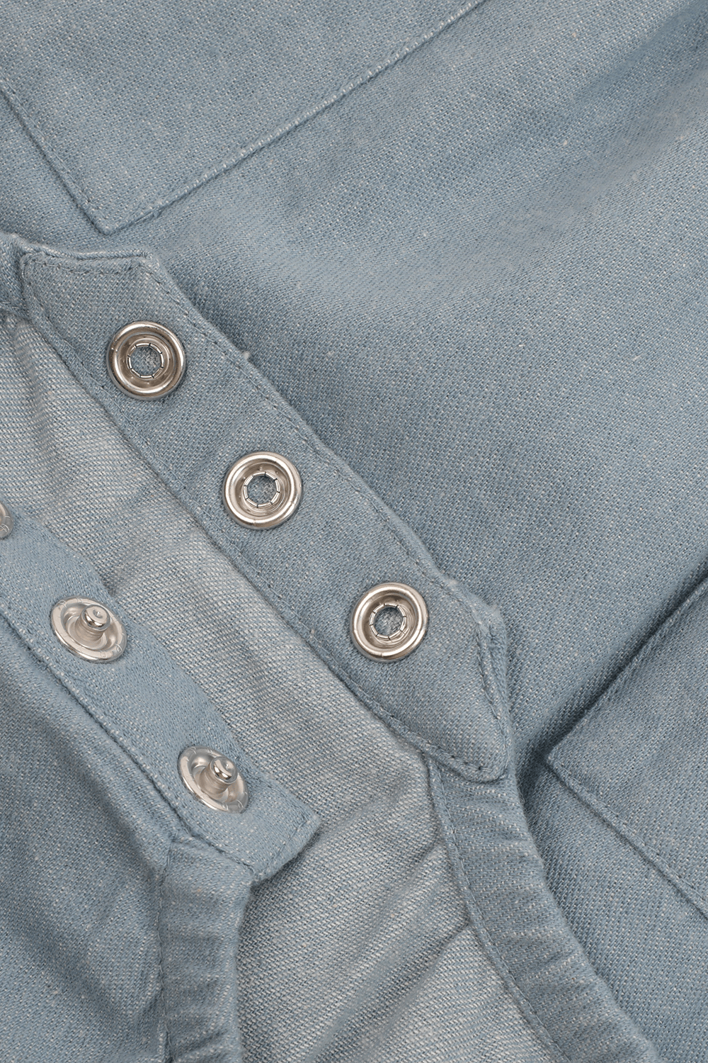 תמונה אחורית של אוברול כותנה קצר - גילאי 3-6 חודשים