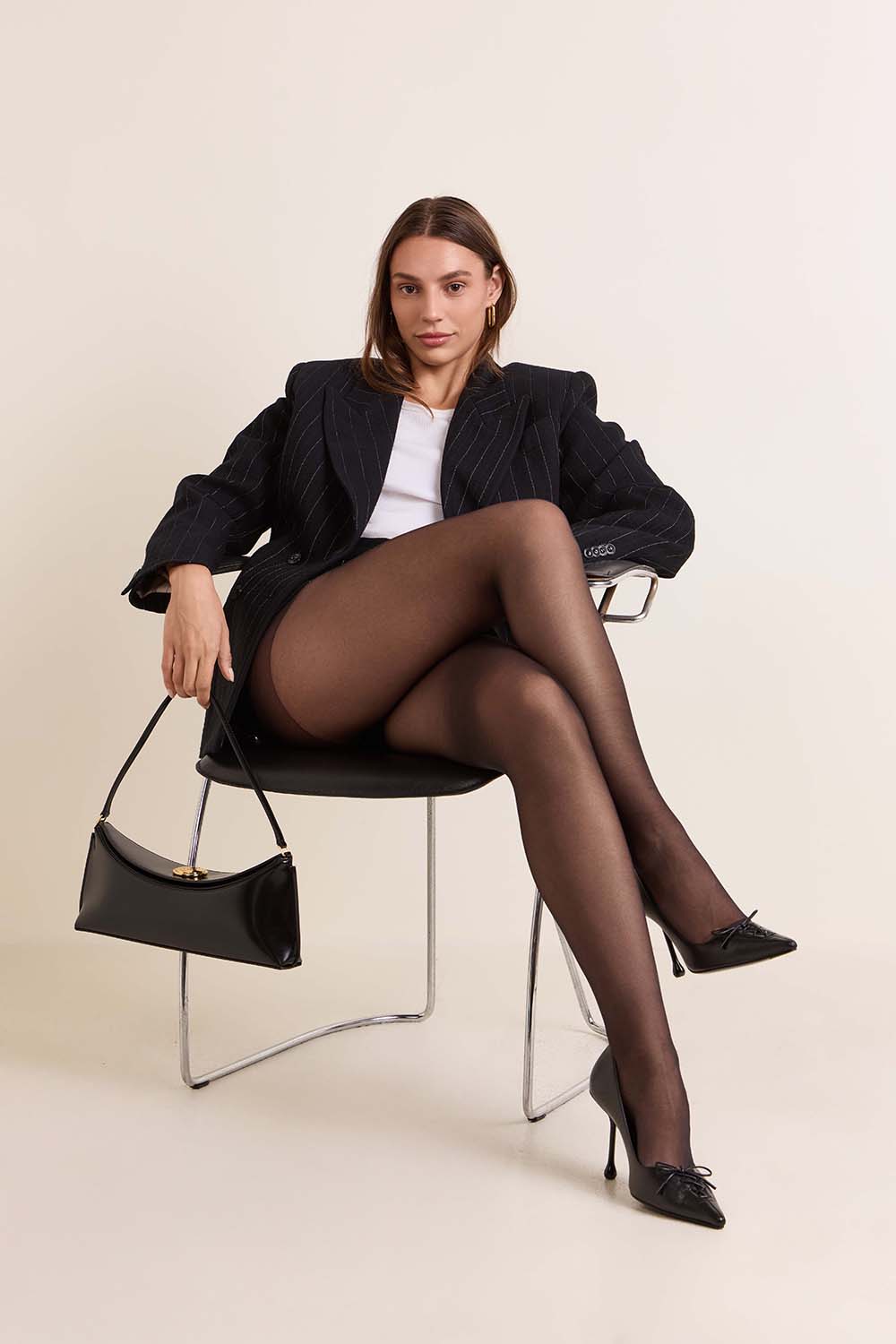 תמונת דוגמן קידמית של תיק כתף לה פוצ'אט אובלי