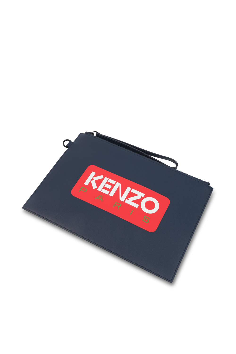 תמונת תקריב של תיק קלא'ץ גרפי גדול מעור