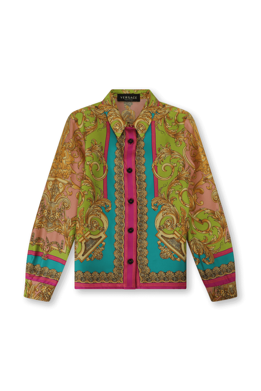 תמונה קידמית של גילאי 4-6 חולצת בארוק מכופתרת צבעונית