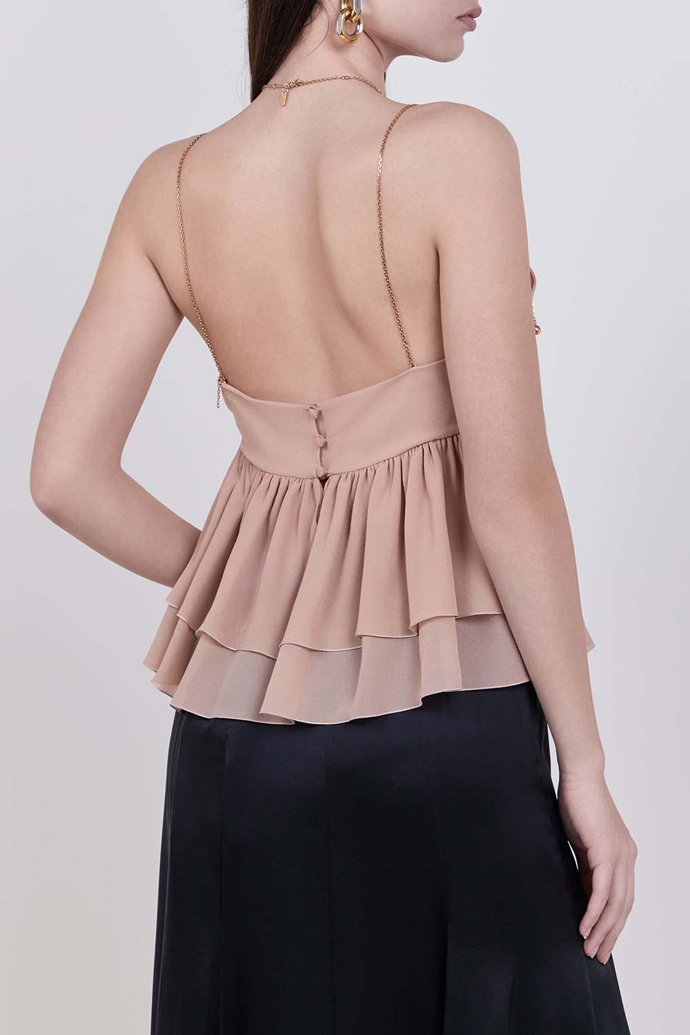 תמונת דוגמן אחורית של טופ מלמלות משי