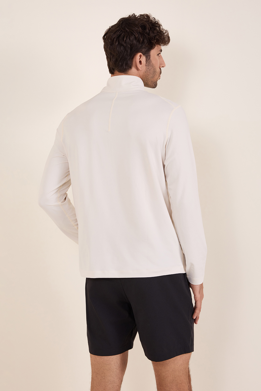 תמונת דוגמן אחורית של Soft Jersey Half Zip