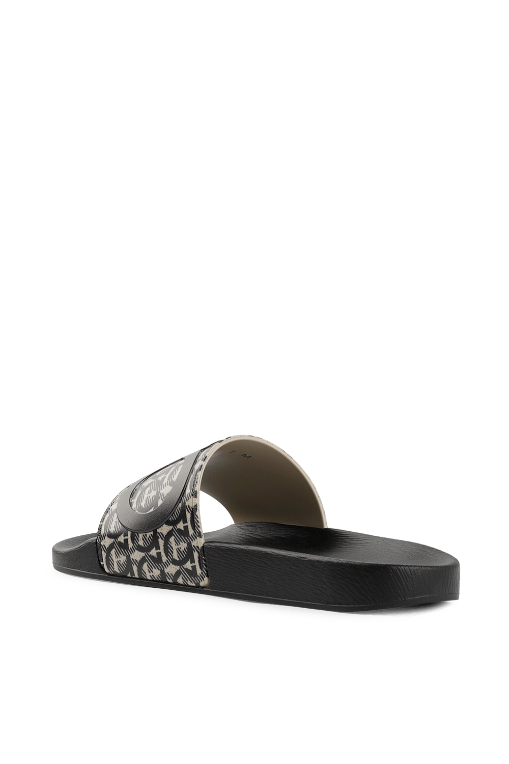 תמונה אחורית של Logo Flat Sandals in Black