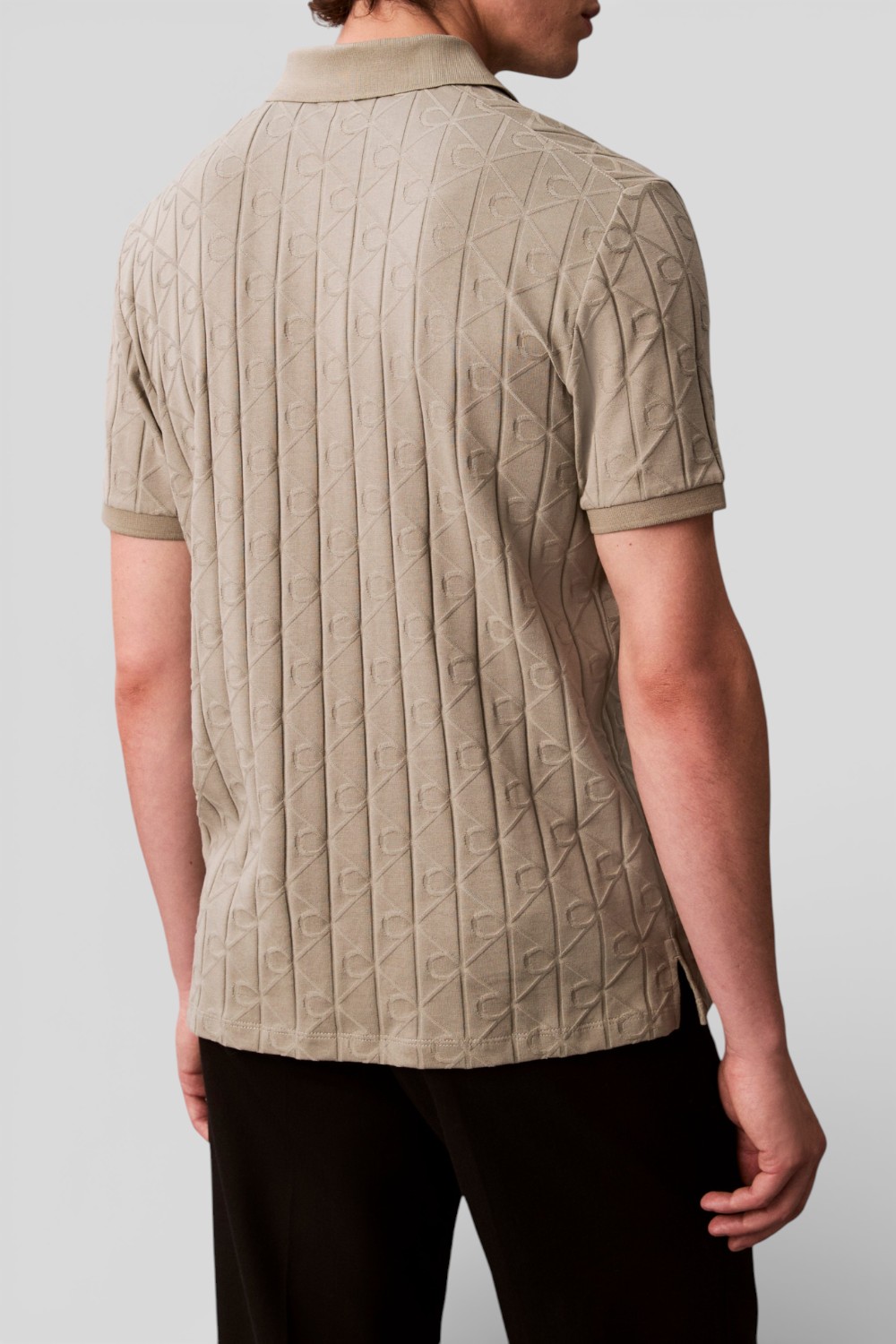 תמונת דוגמן אחורית של חולצת פולו